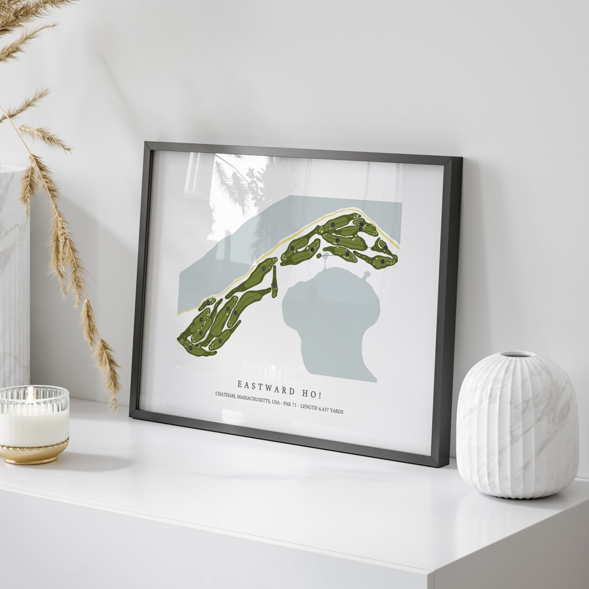 Eastward Ho! | Golf Course Print | On Table