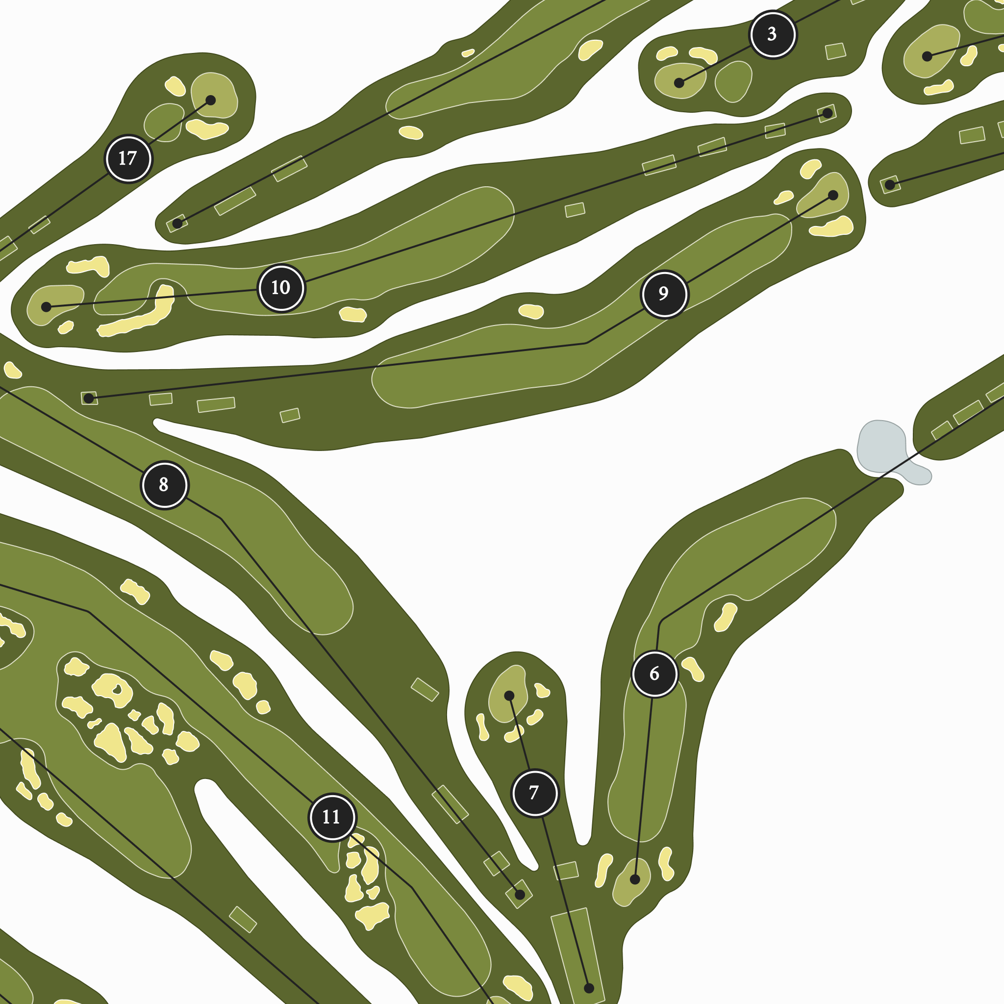 Echo Lake Country Club | Golf Course Map | Close Up