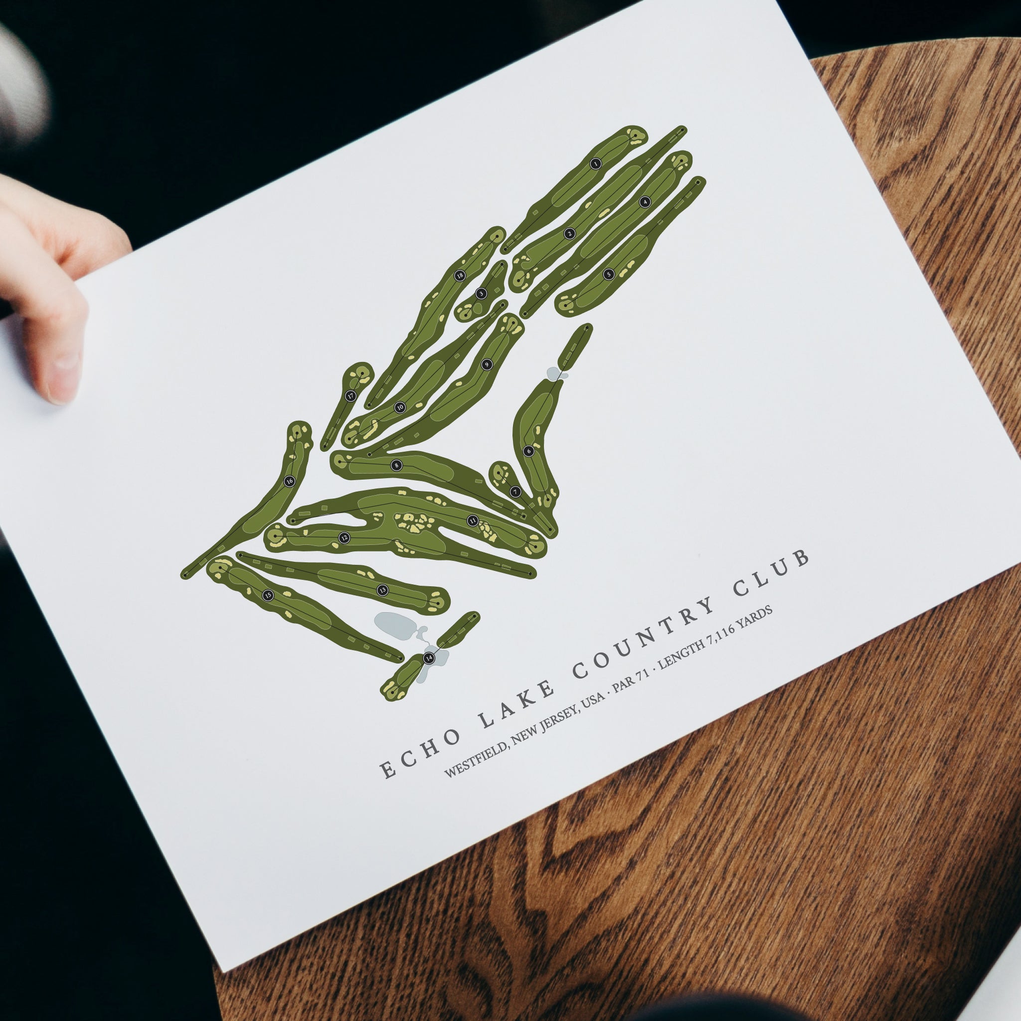 Echo Lake Country Club | Golf Course Map | With Laptop