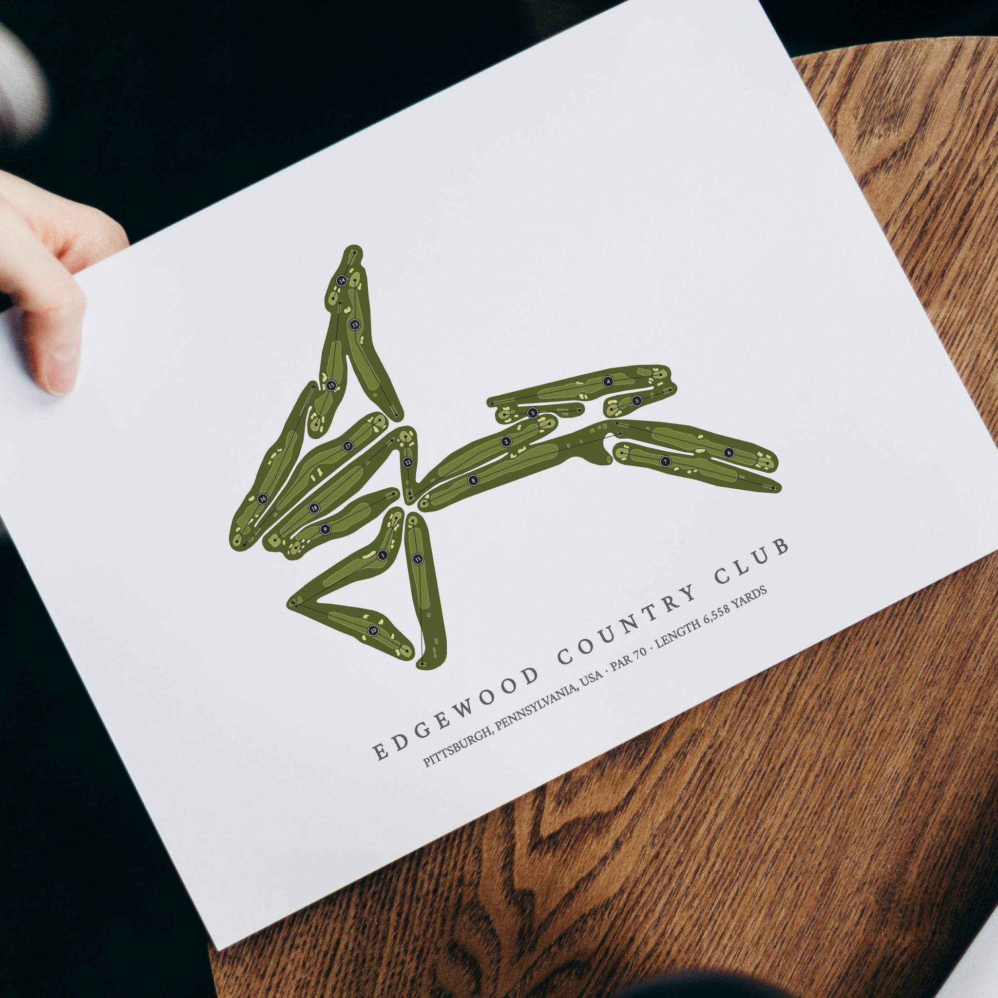 Edgewood Country Club | Golf Course Print | With Laptop