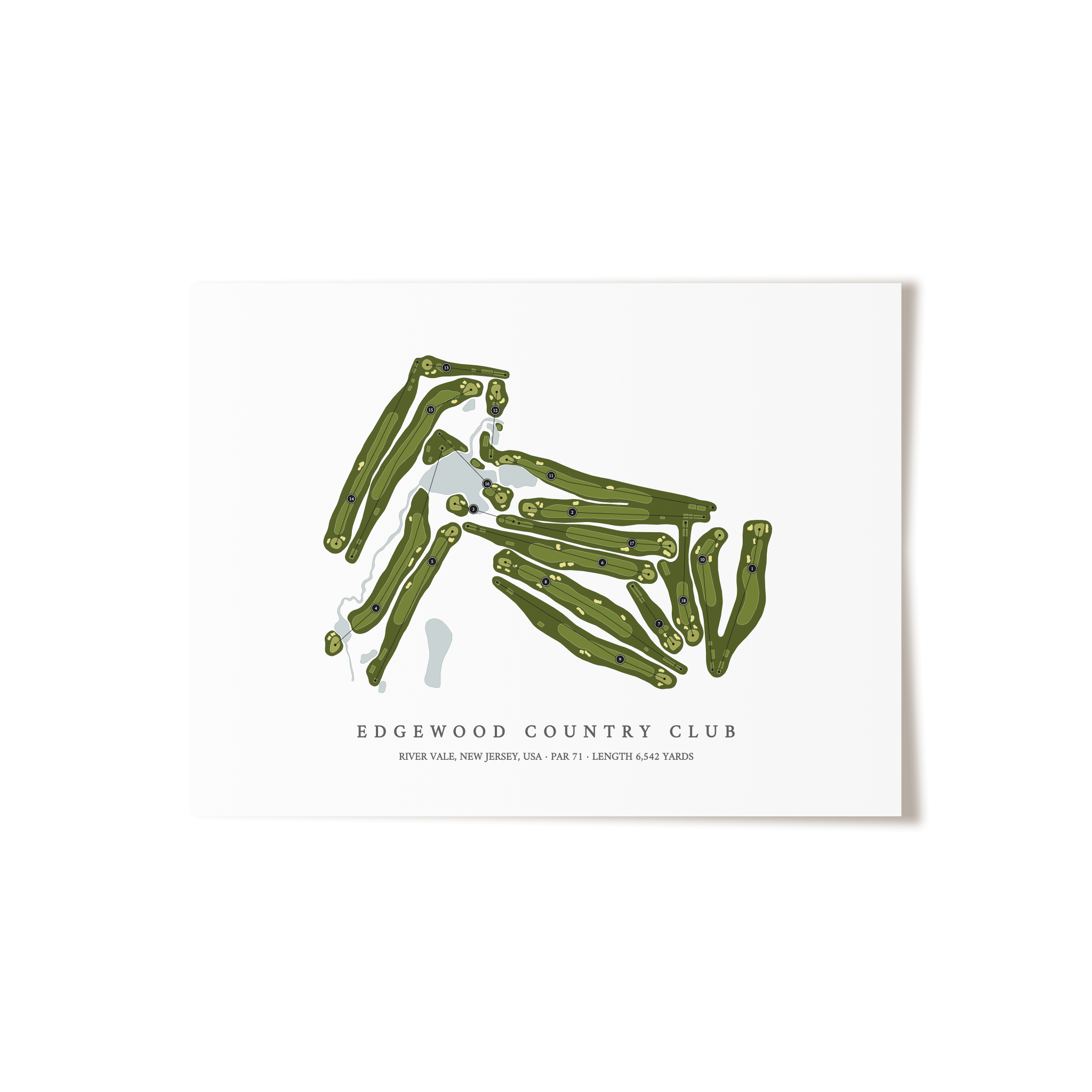 Edgewood Country Club | Golf Course Print | Unframed