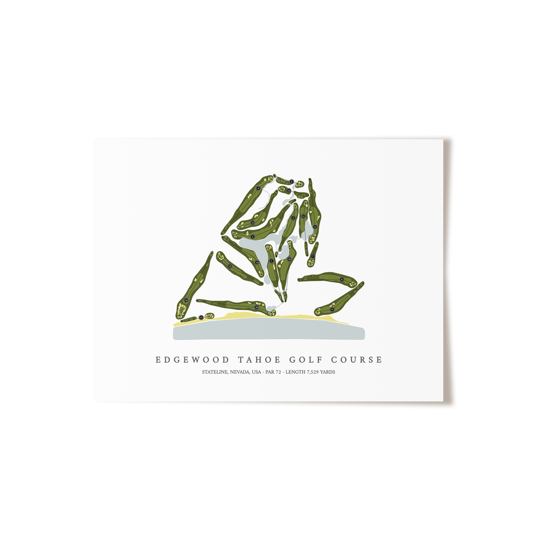 Edgewood Tahoe Golf Course | Golf Course Print | Unframed