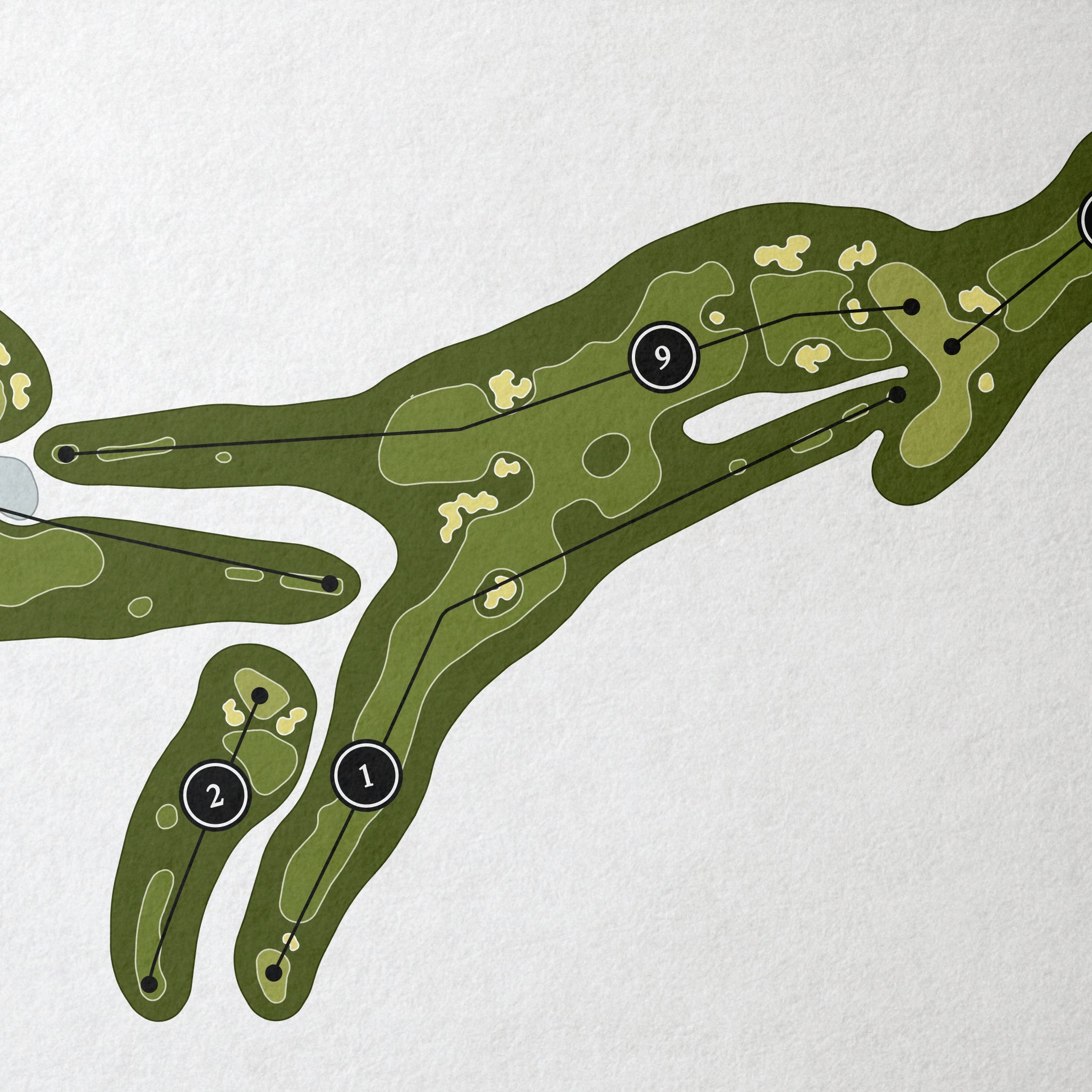 Edinburgh USA Golf Course | Golf Course Print | Close Up