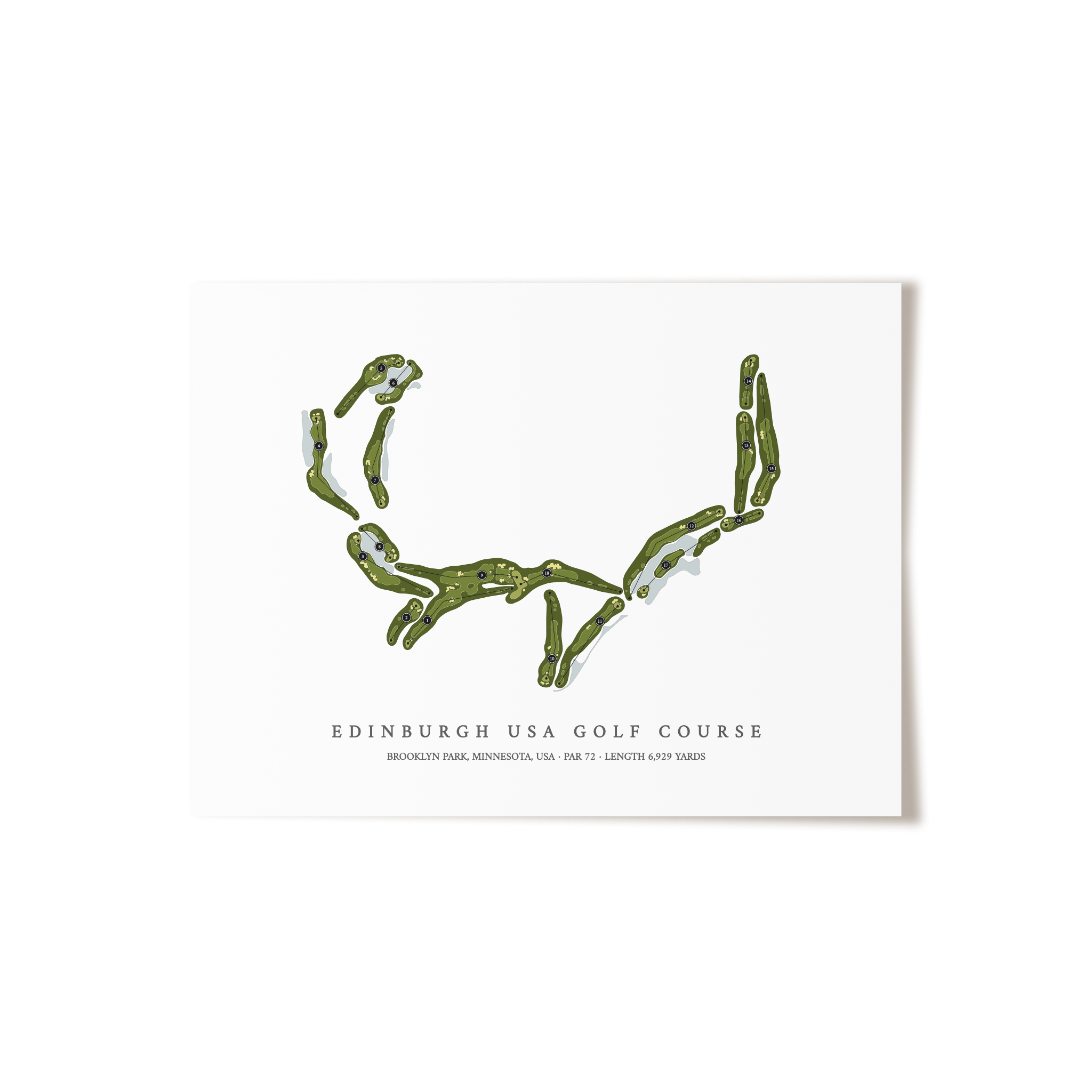 Edinburgh USA Golf Course | Golf Course Print | Unframed