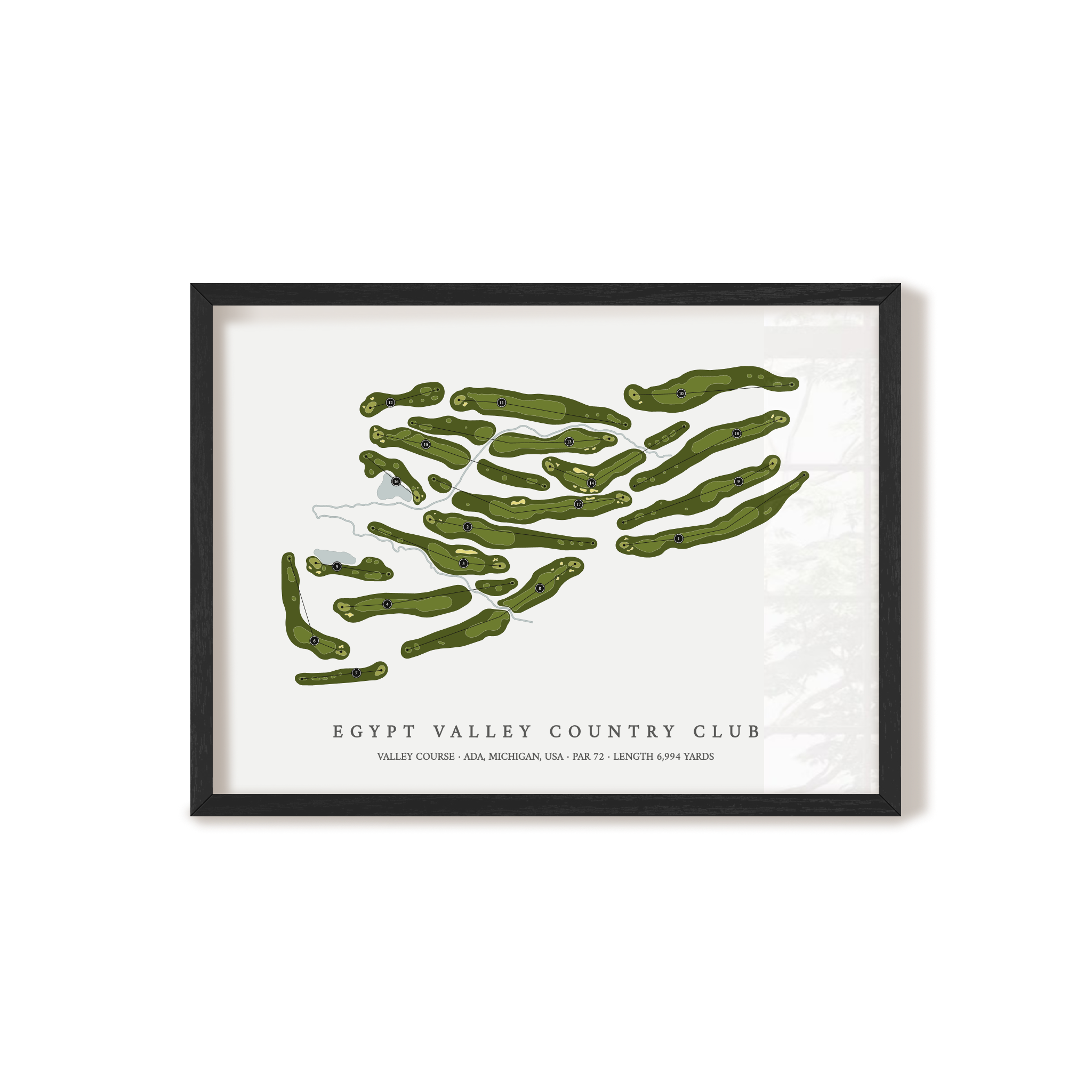 Egypt Valley Country Club - Valley Course | Golf Course Print | Black Frame