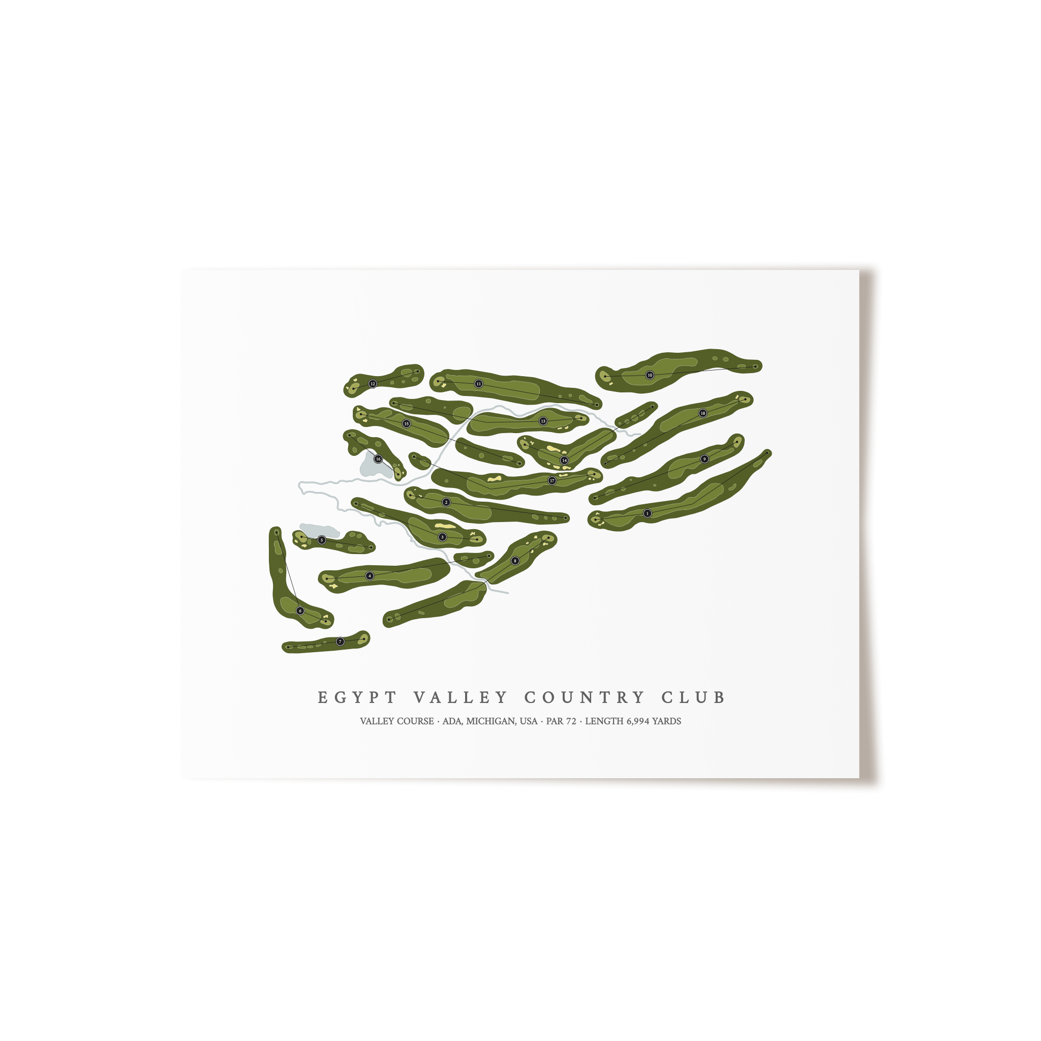 Egypt Valley Country Club - Valley Course | Golf Course Print | Unframed