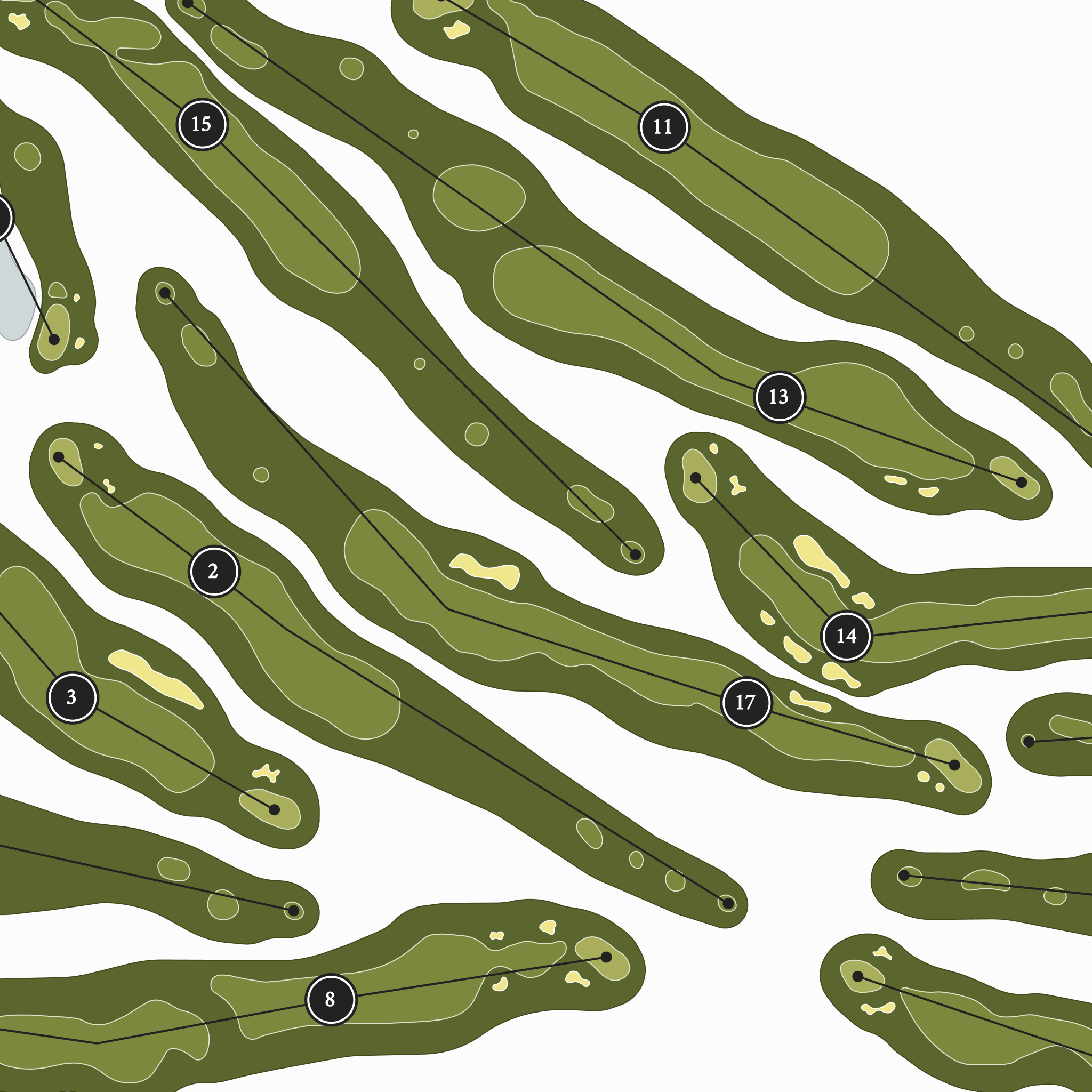 Egypt Valley Country Club - Valley Course | Golf Course Print | Close Up