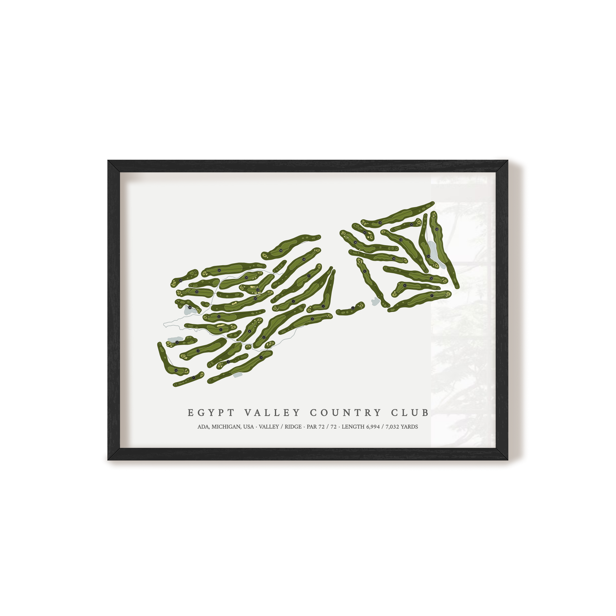 Egypt Valley Country Club | Golf Course Print | Black Frame