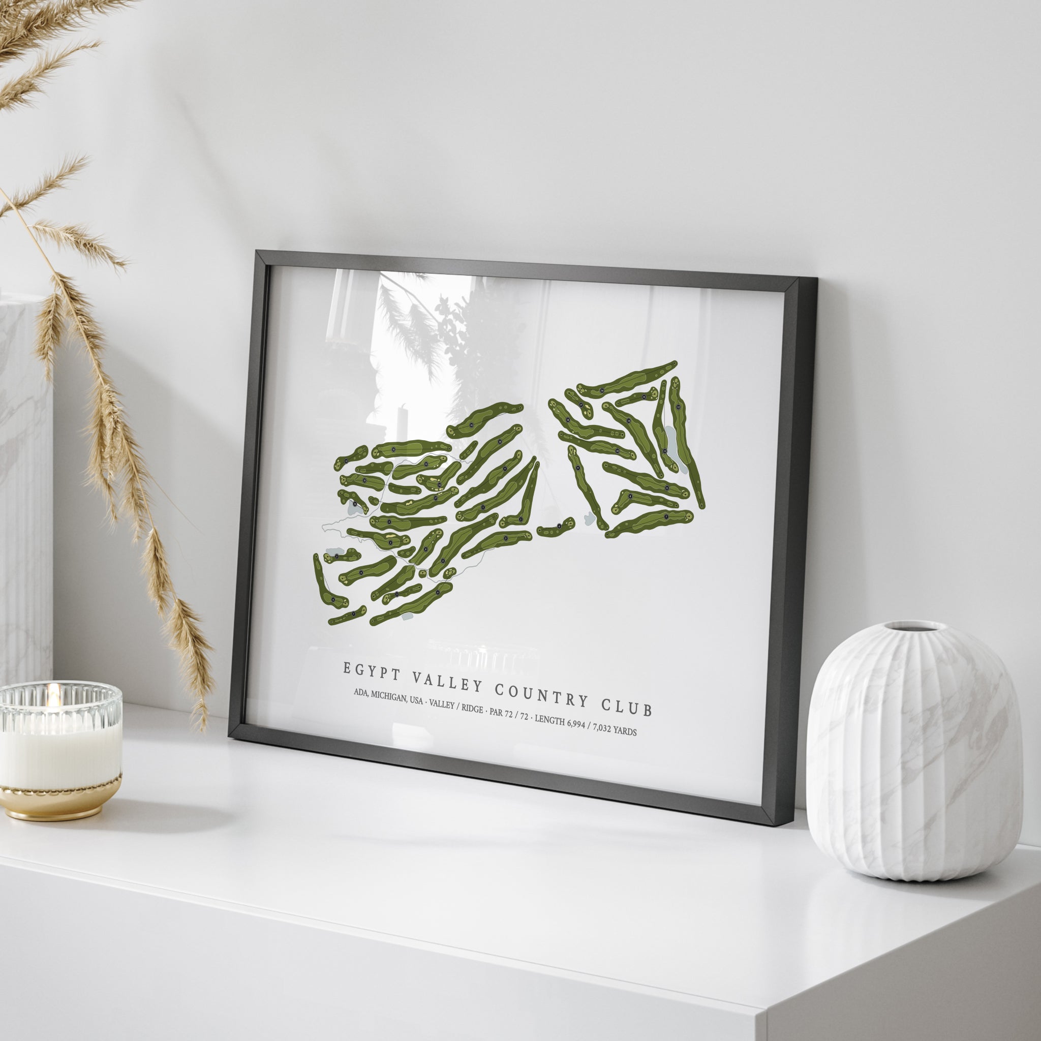 Egypt Valley Country Club | Golf Course Print | On Table