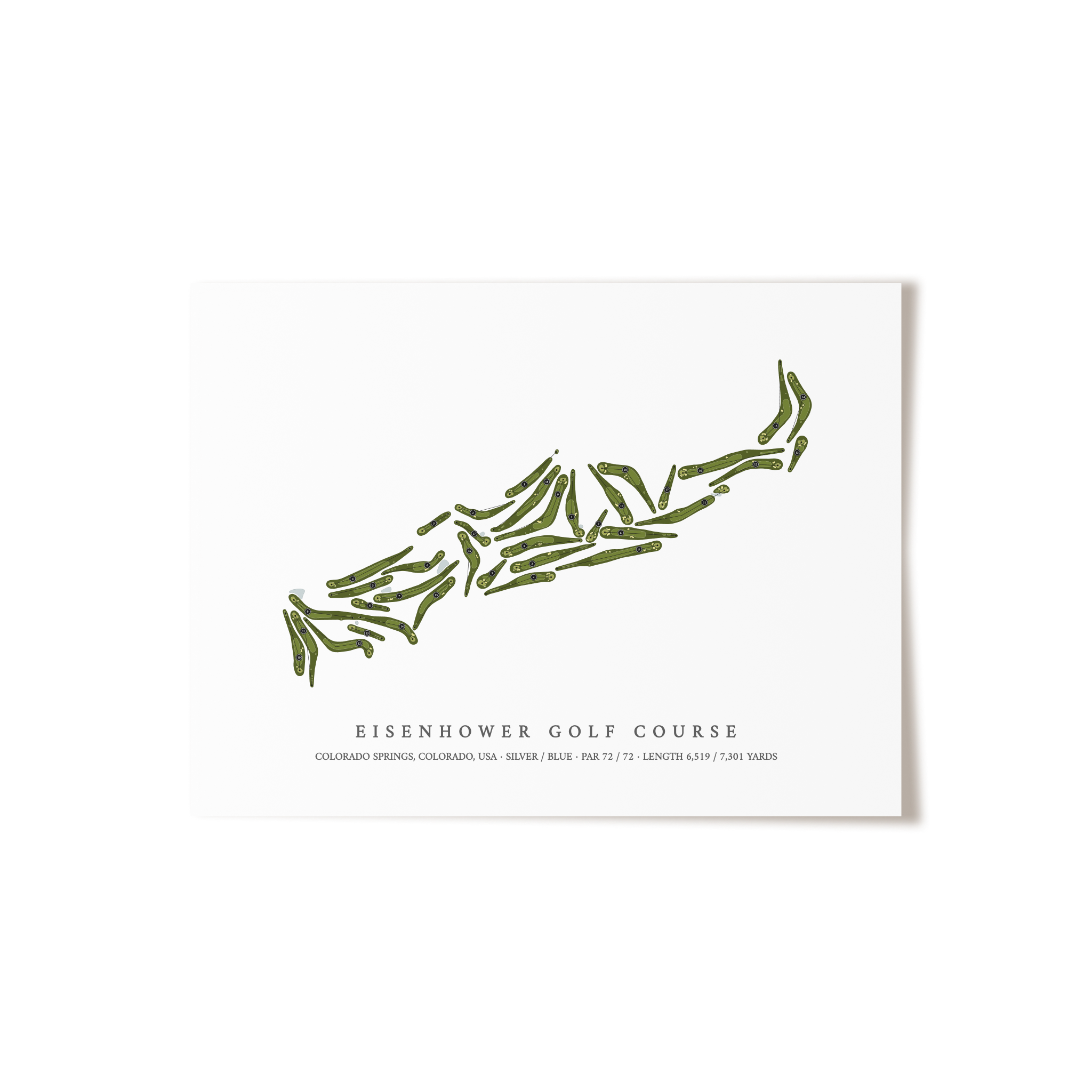 Eisenhower Golf Course | Golf Course Map | Unframed