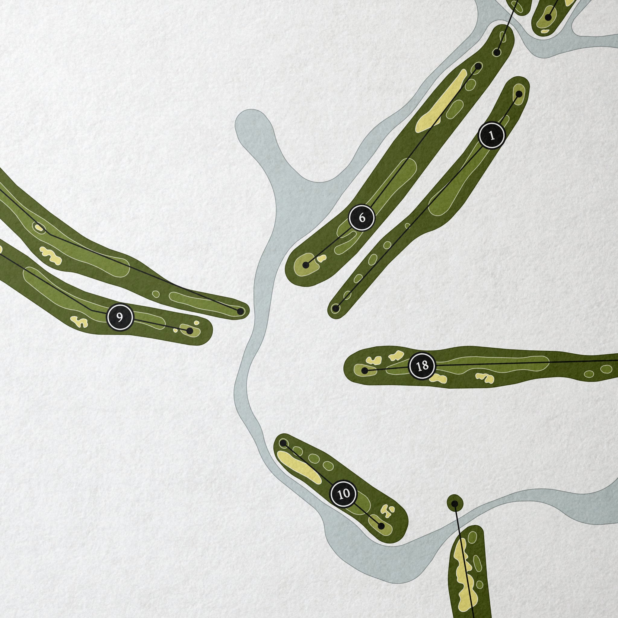 El Camaleon Mayakoba Golf Club | Golf Course Map | Close+Up