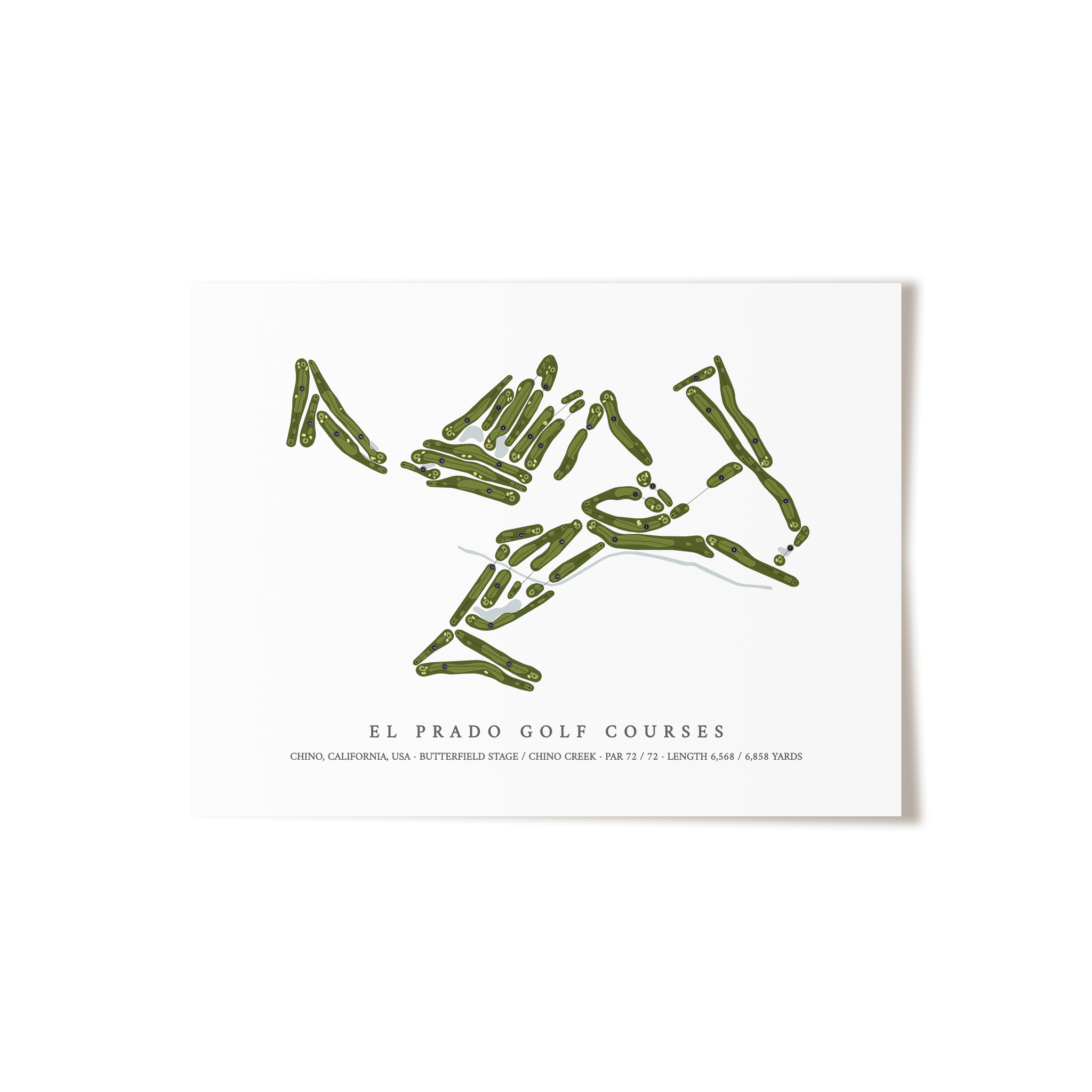 El Prado Golf Courses | Golf Course Map | Unframed