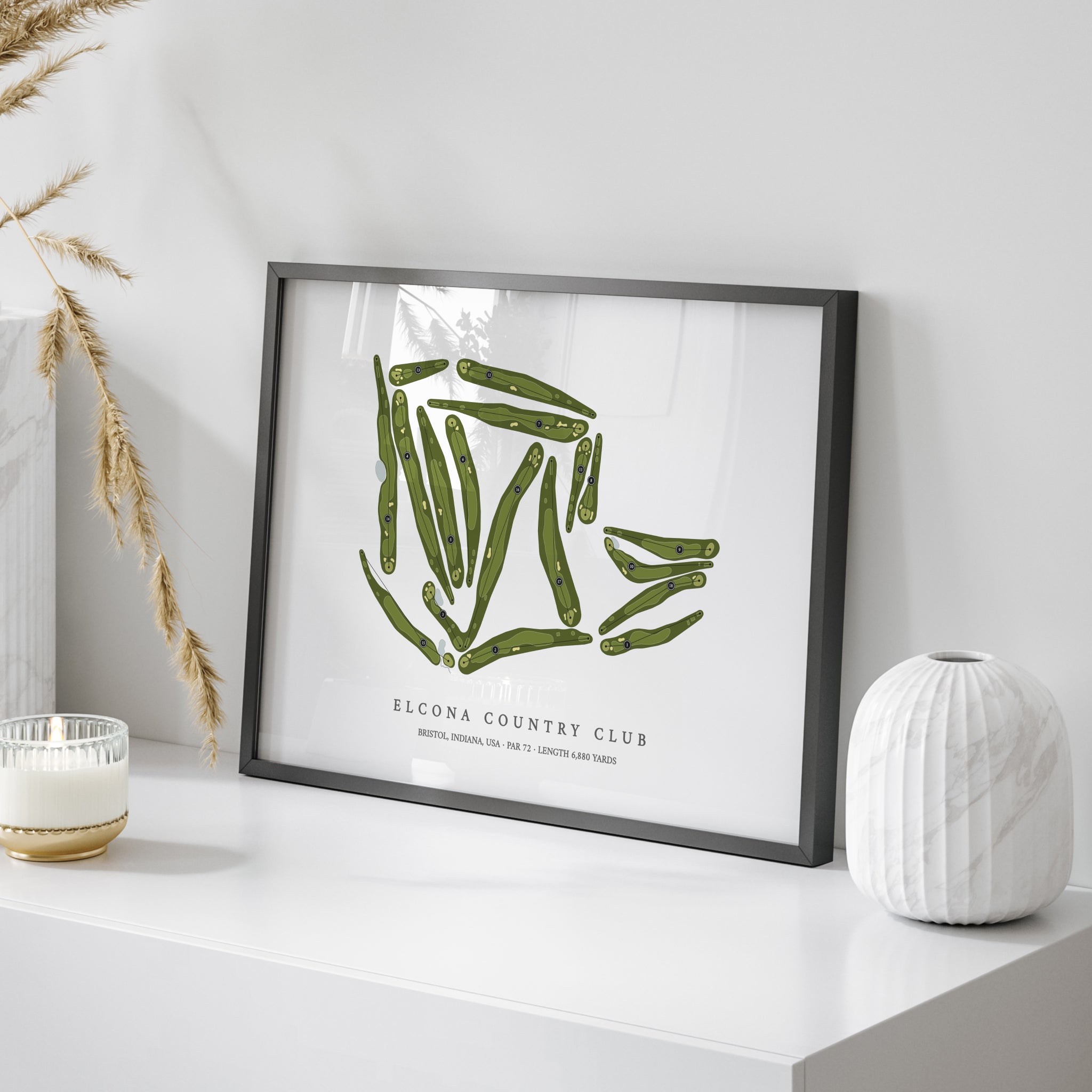 Elcona Country Club | Golf Course Map | On Table