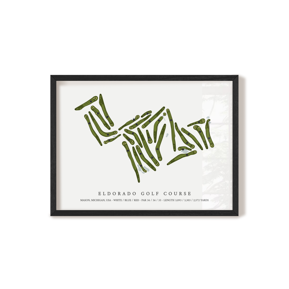 Eldorado Golf Course | Golf Course Map | Black Frame