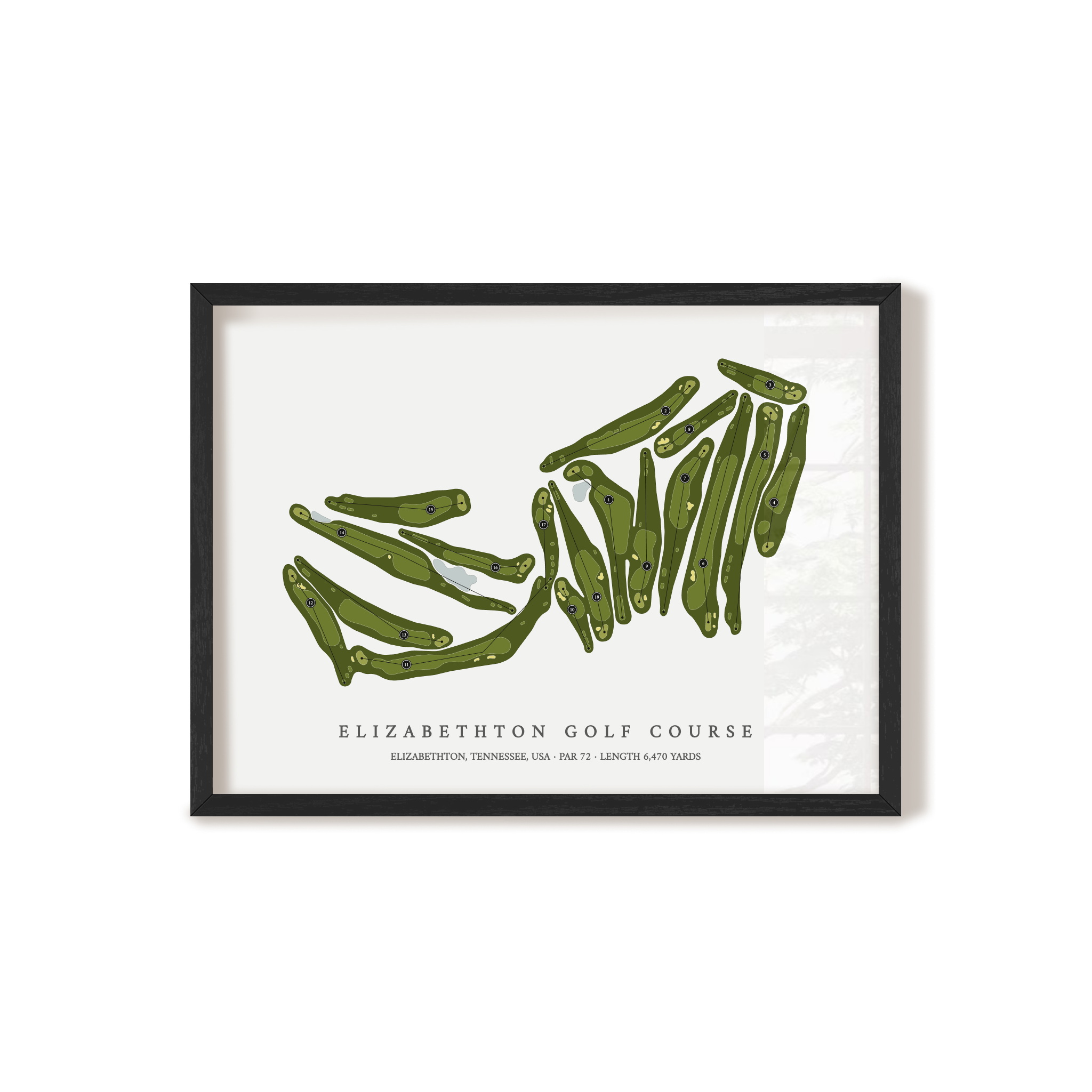 Elizabethton Golf Course | Golf Course Map | Black+Frame