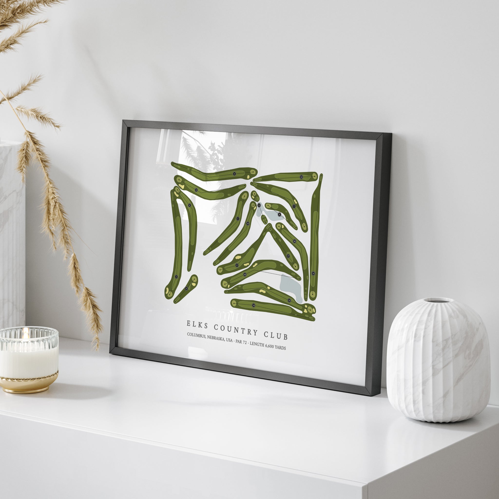 Elks Country Club | Golf Course Map | On Table