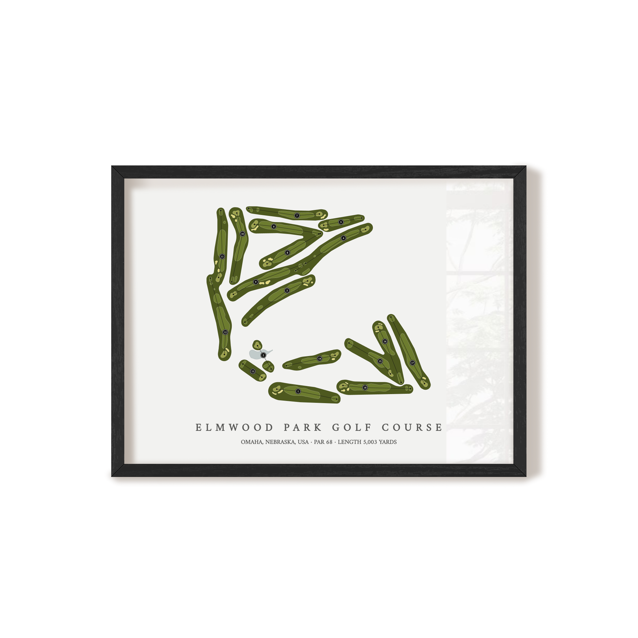Elmwood Park Golf Course | Golf Course Print | Black+Frame