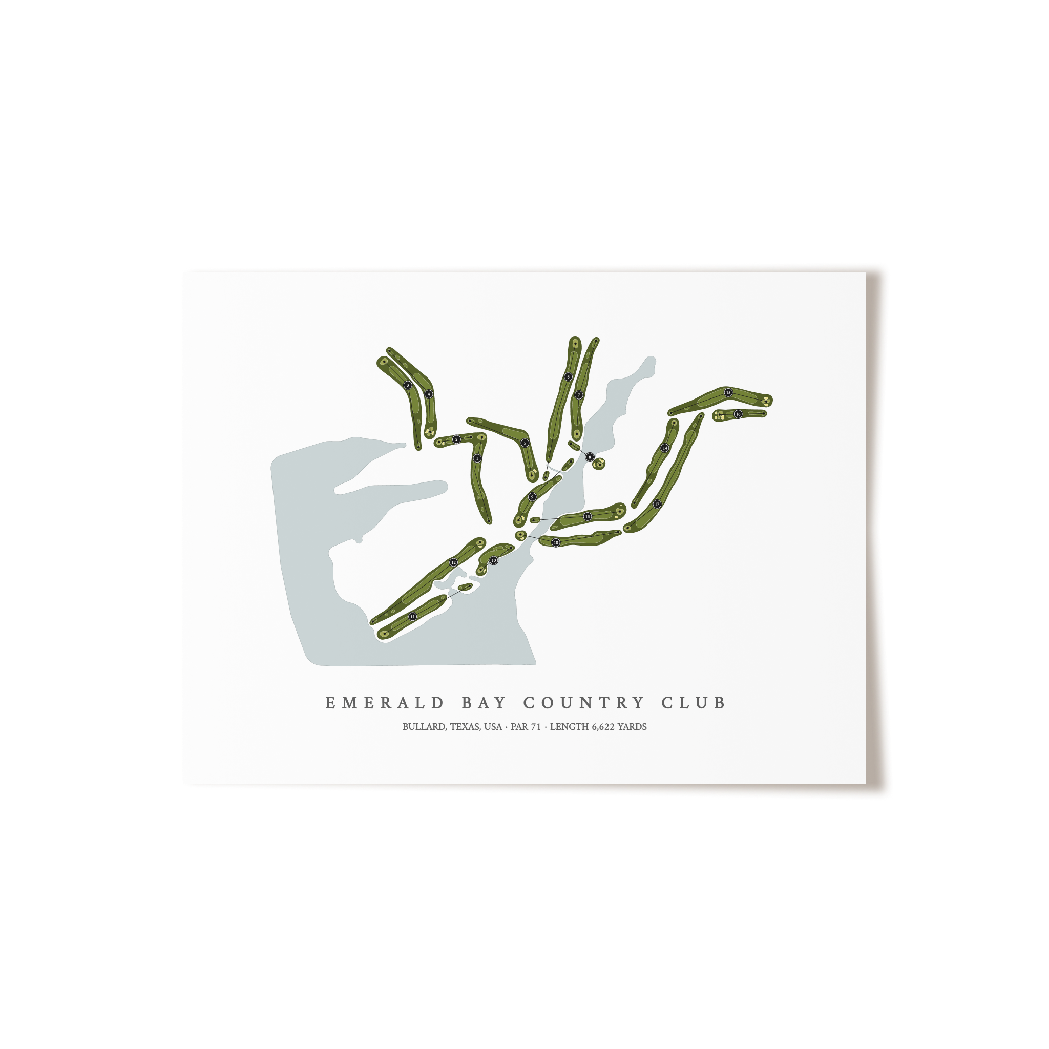 Emerald Bay Country Club | Golf Course Map | Unframed