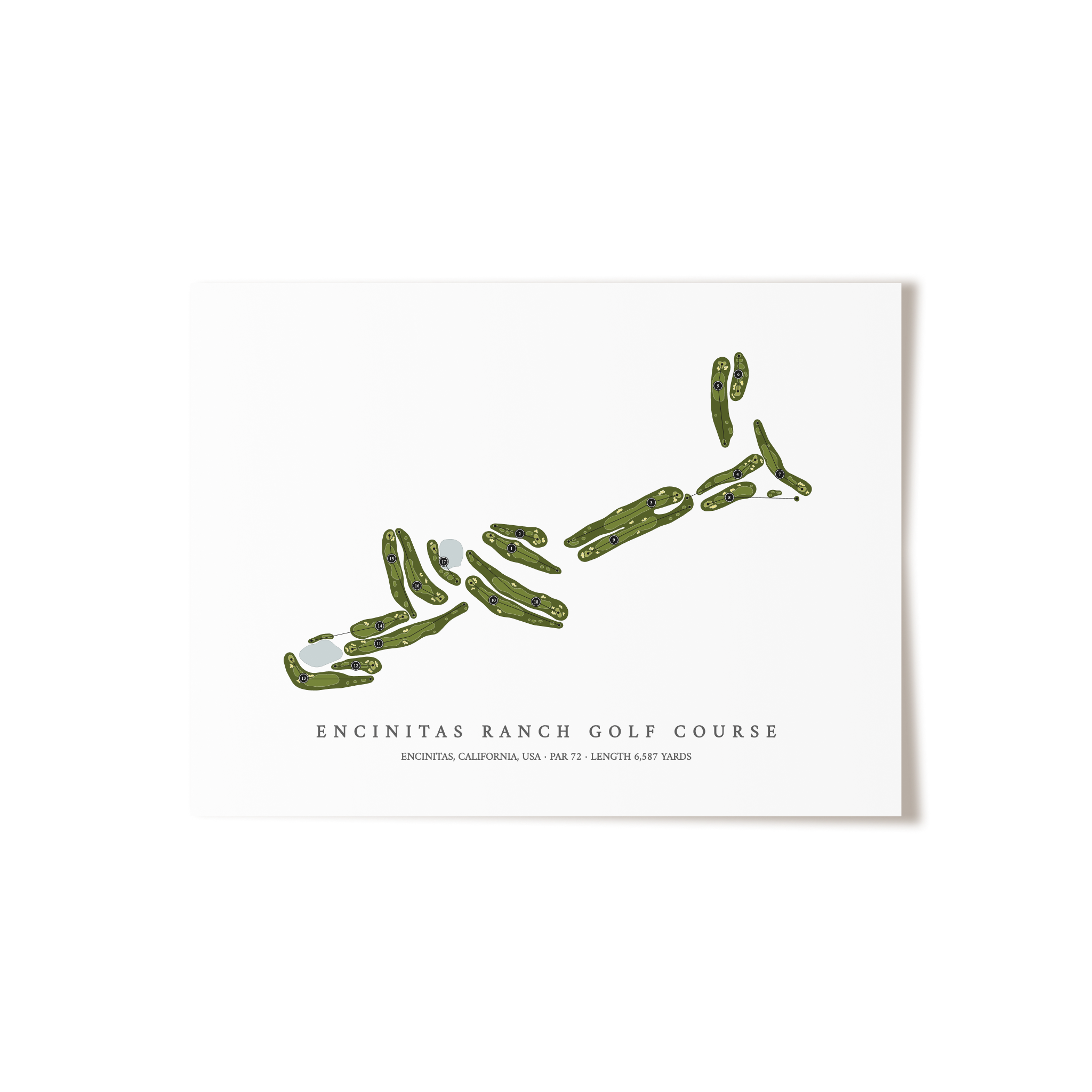 Encinitas Ranch Golf Course | Golf Course Map | Unframed