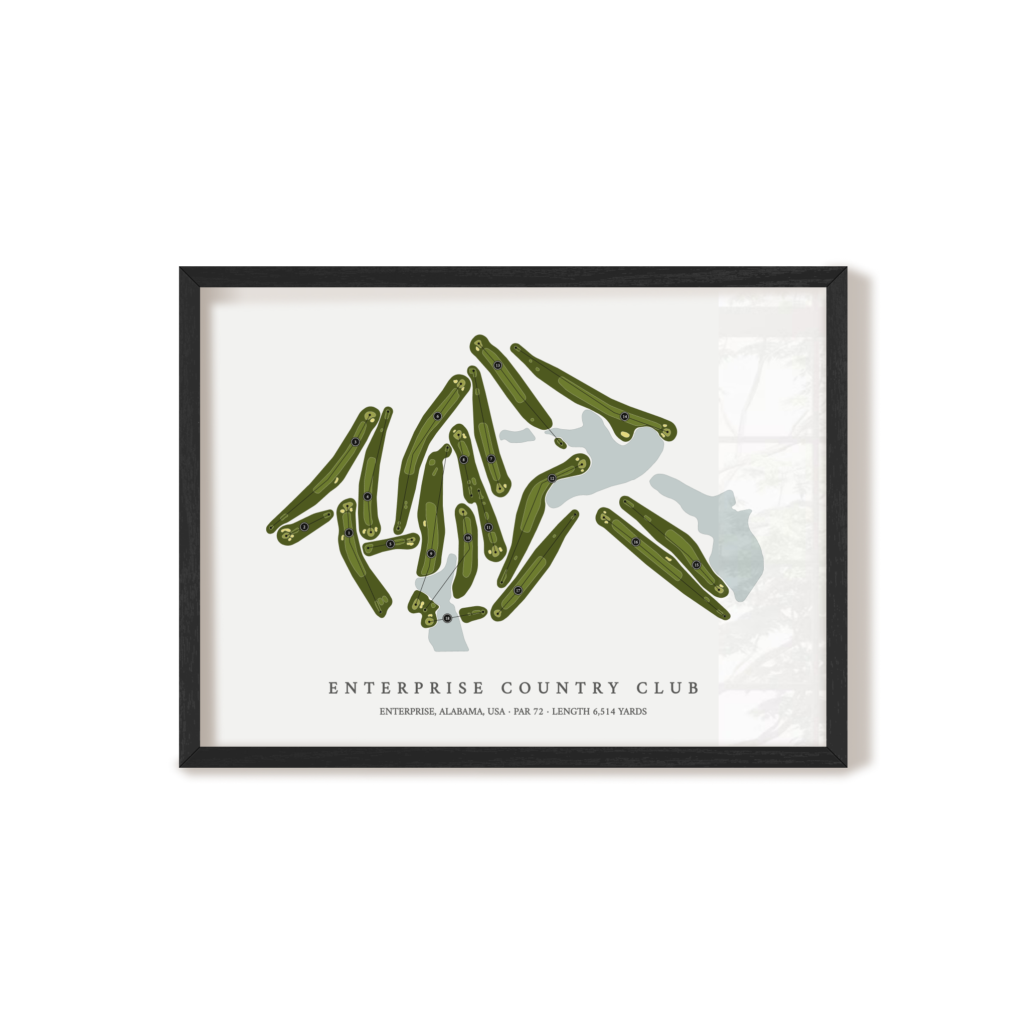 Enterprise Country Club | Golf Course Print | Black Frame