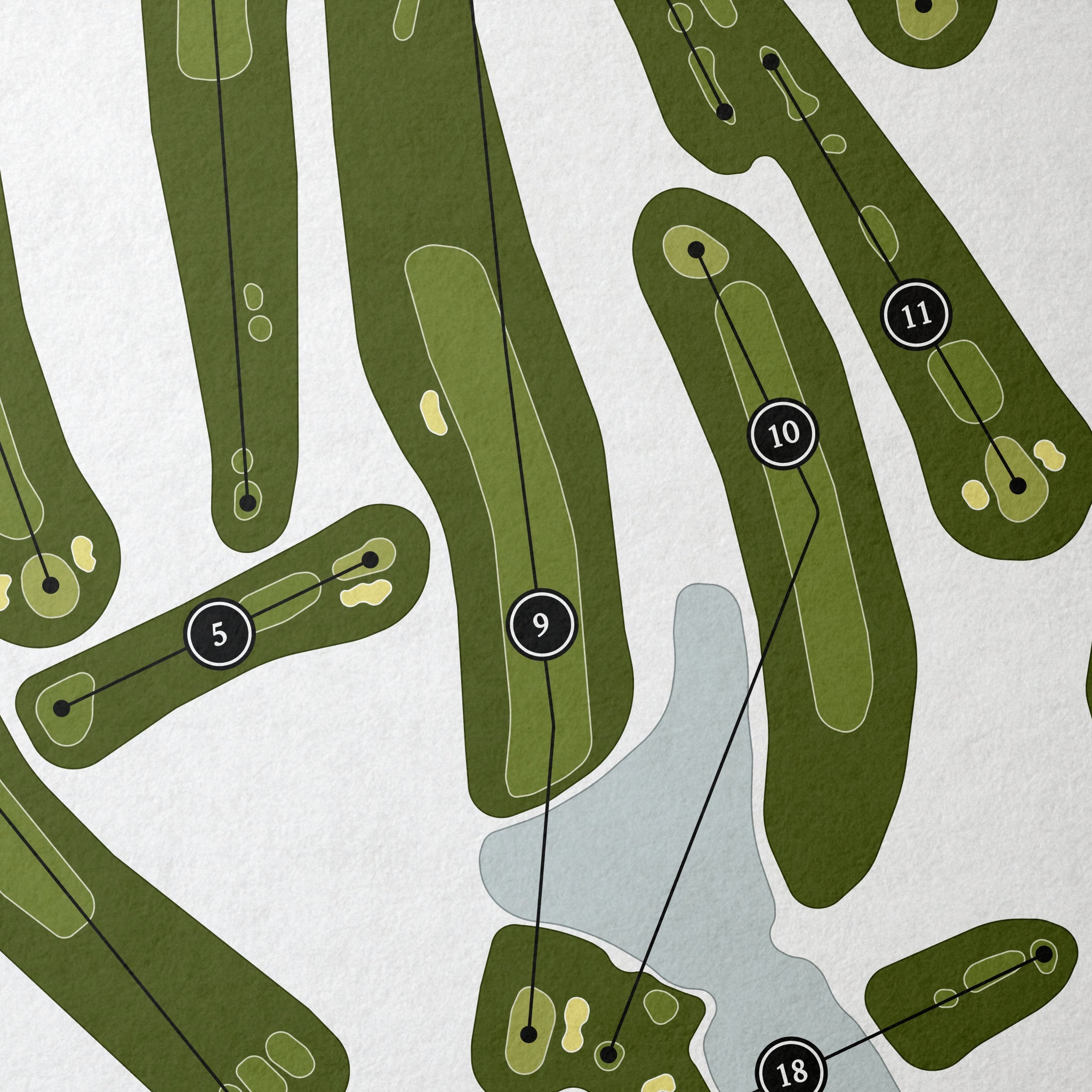 Enterprise Country Club | Golf Course Print | Close Up