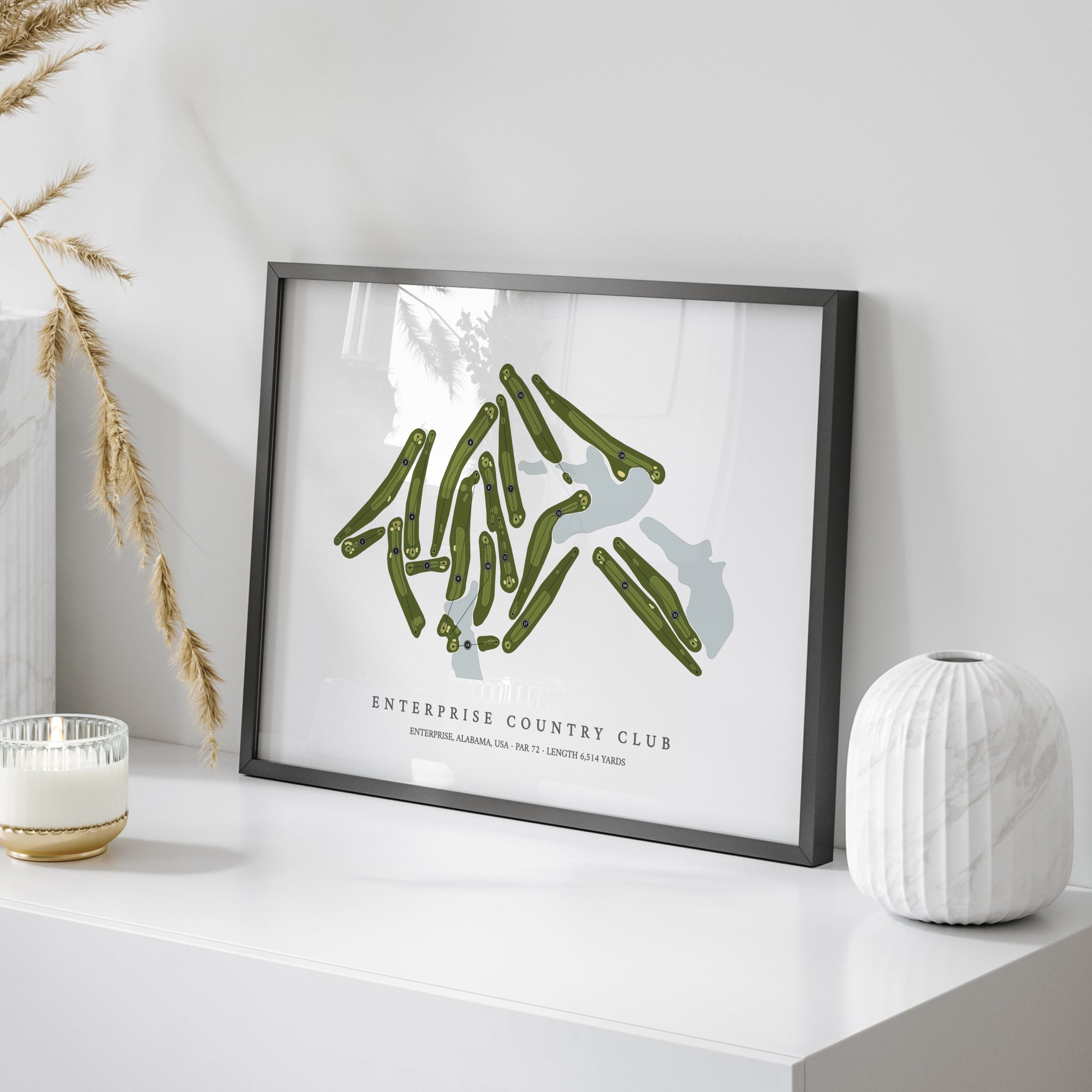 Enterprise Country Club | Golf Course Print | On Table