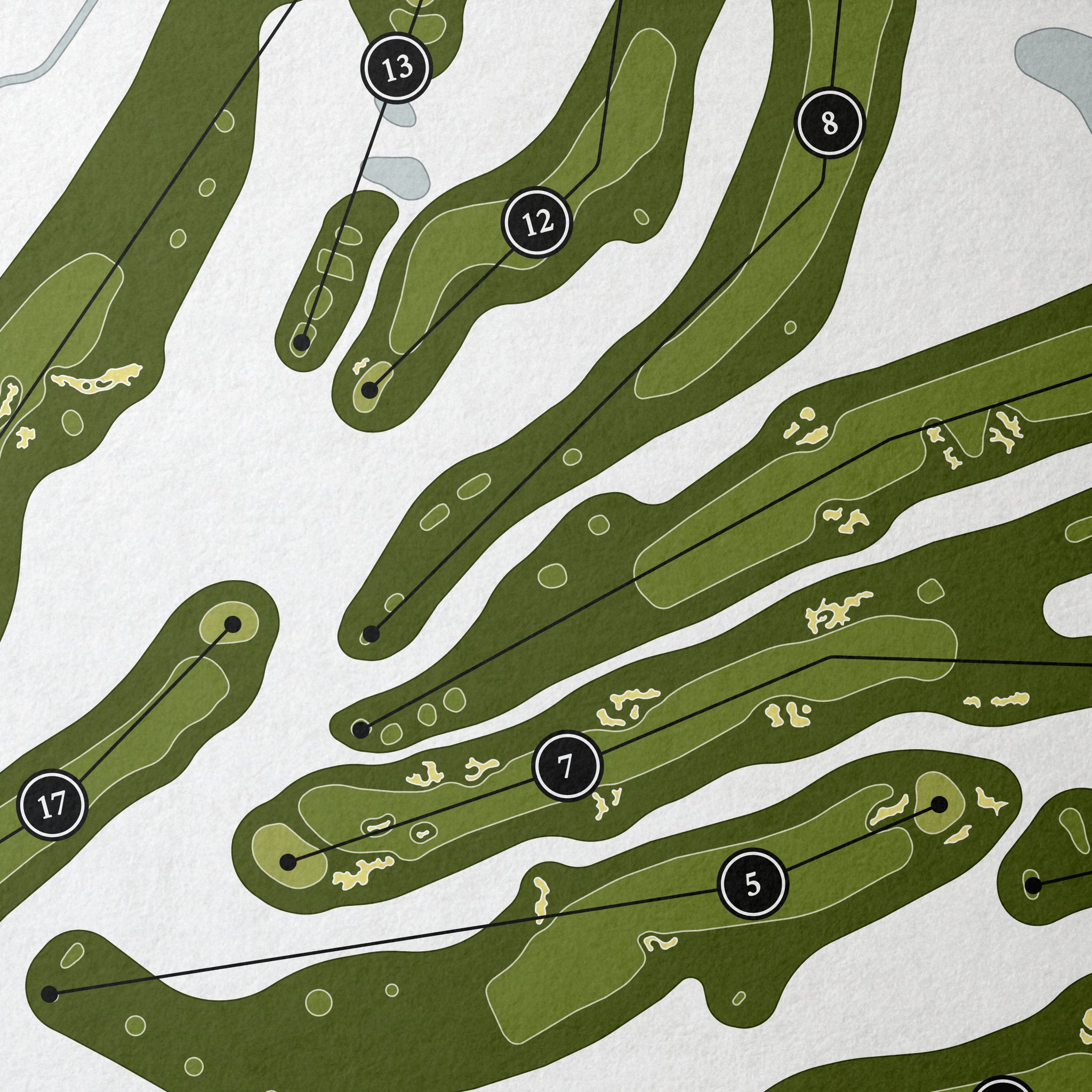 Erin Hills Golf Course | Golf Course Print | Close Up