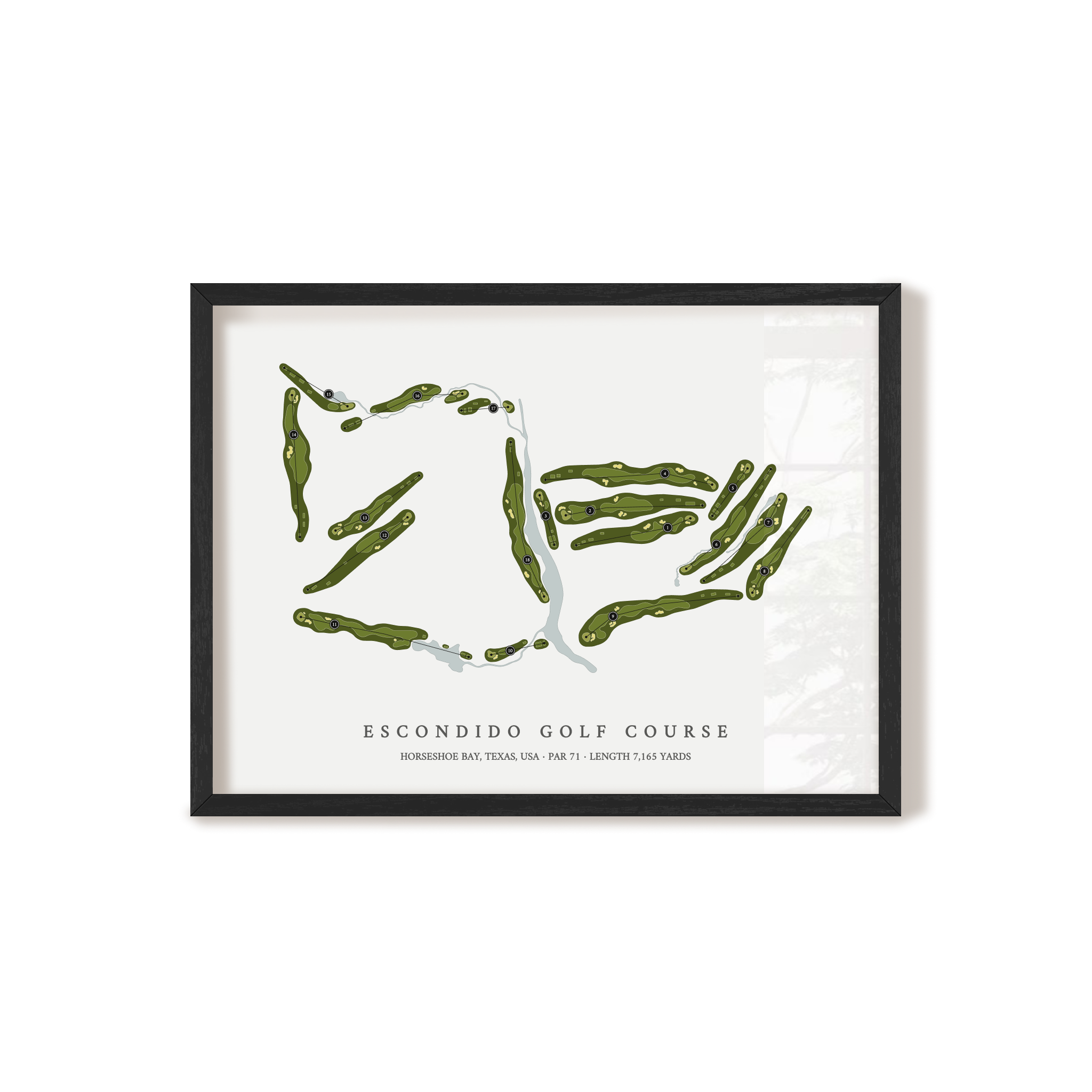 Escondido Golf Course | Golf Course Print | Black Frame