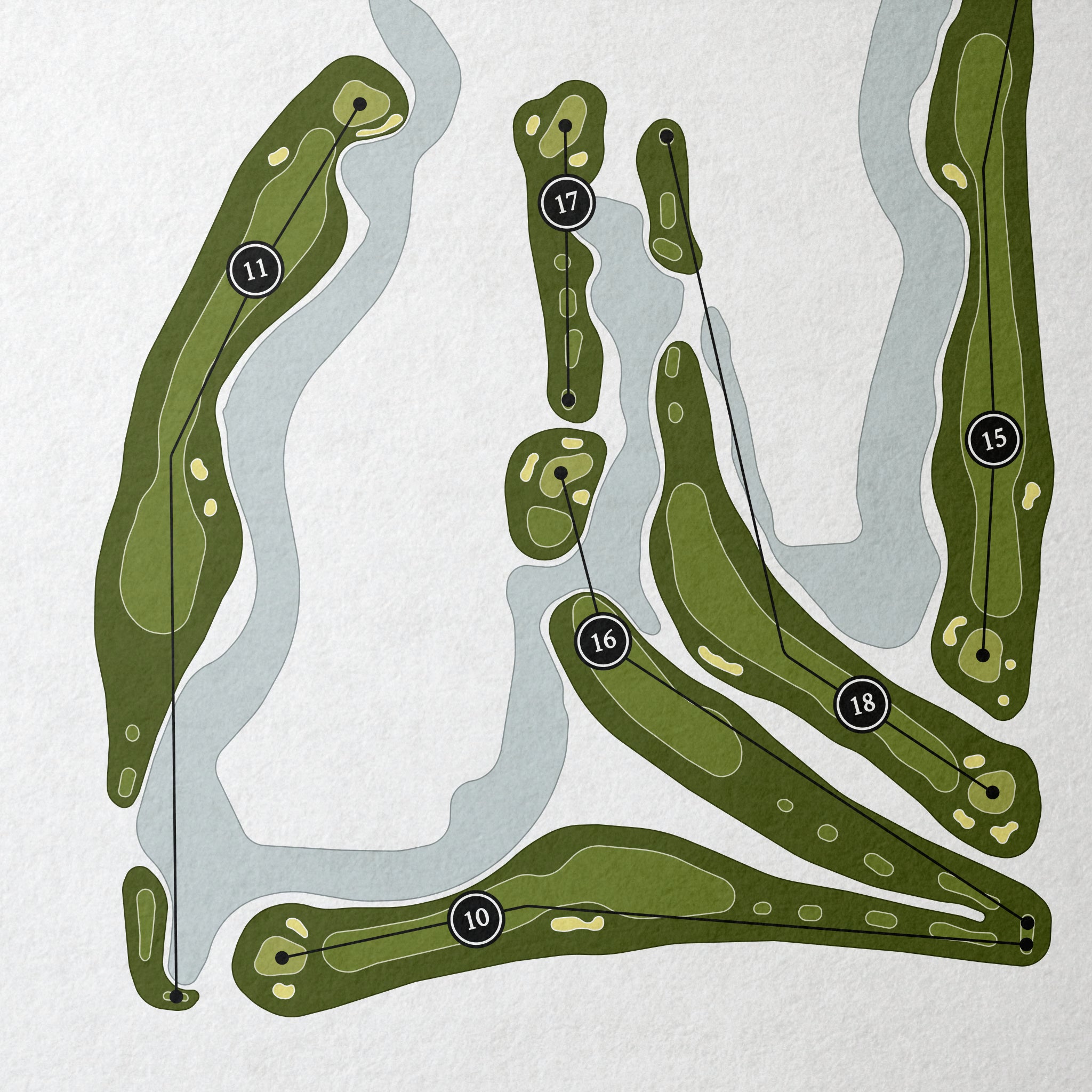 Estero Country Club | Golf Course Map | Close Up