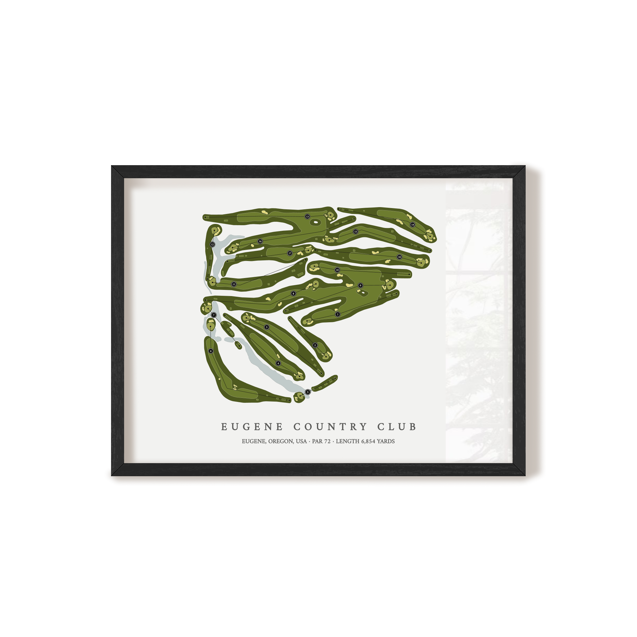 Eugene Country Club | Golf Course Map | Black+Frame