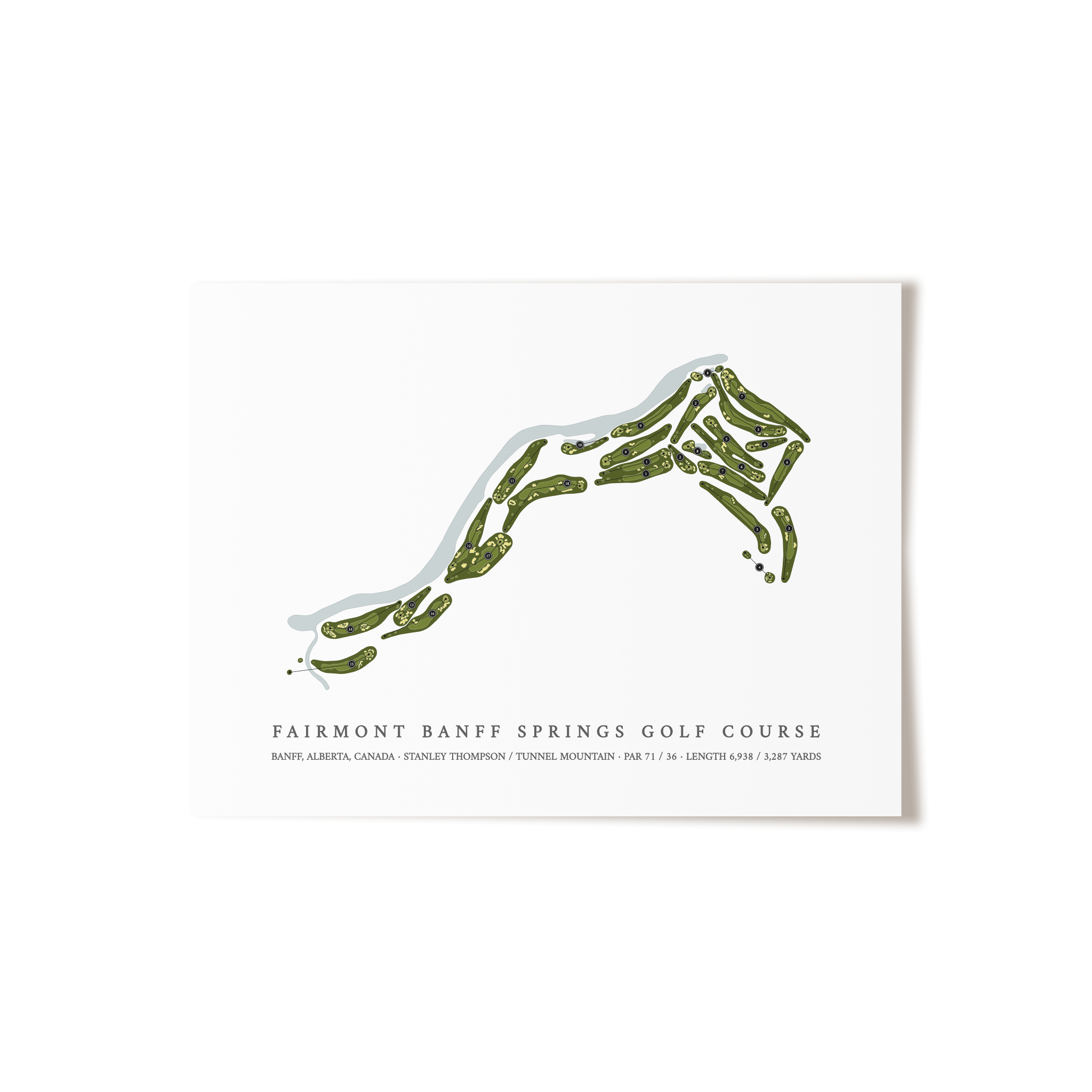 Fairmont Banff Springs Golf Course | Golf Course Map | Unframed