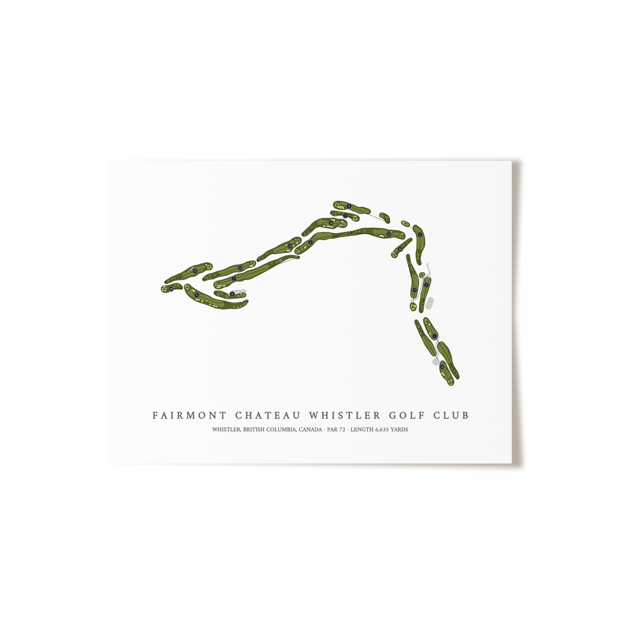 Fairmont Chateau Whistler Golf Club | Golf Course Map | Unframed