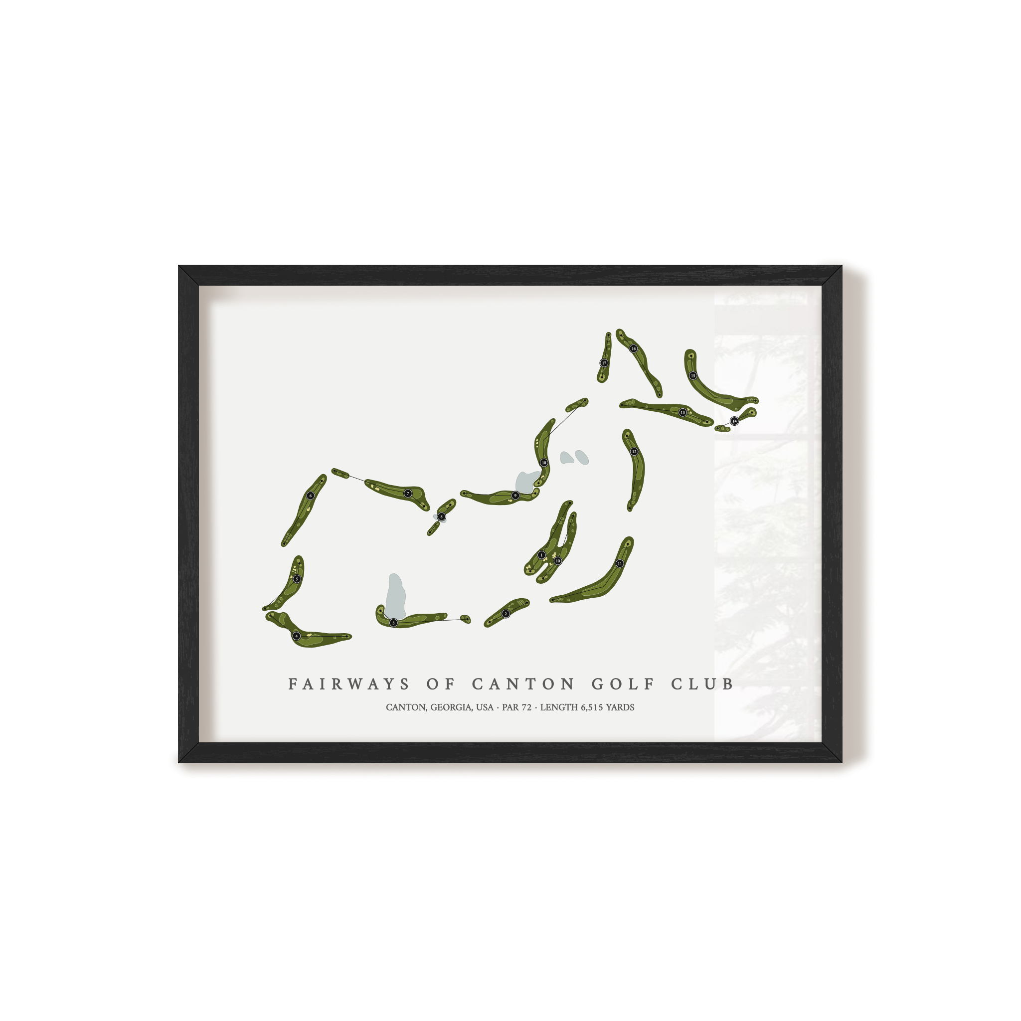 Fairways of Canton Golf Club | Golf Course Map | Black Frame