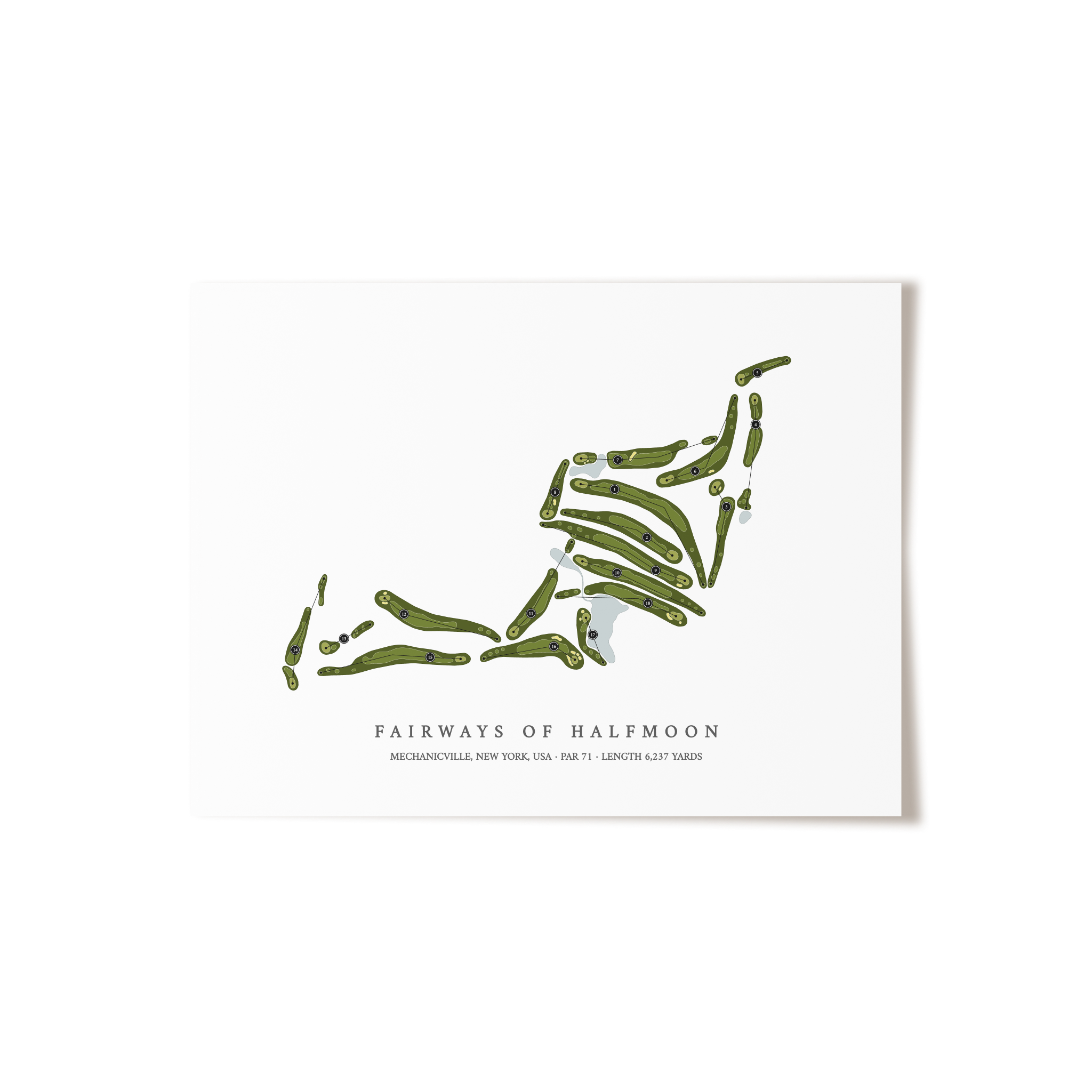Fairways of Halfmoon | Golf Course Map | Unframed