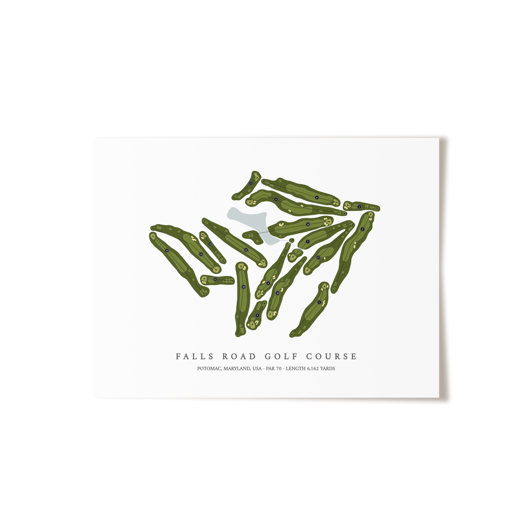 Falls Road Golf Course | Golf Course Print | Unframed