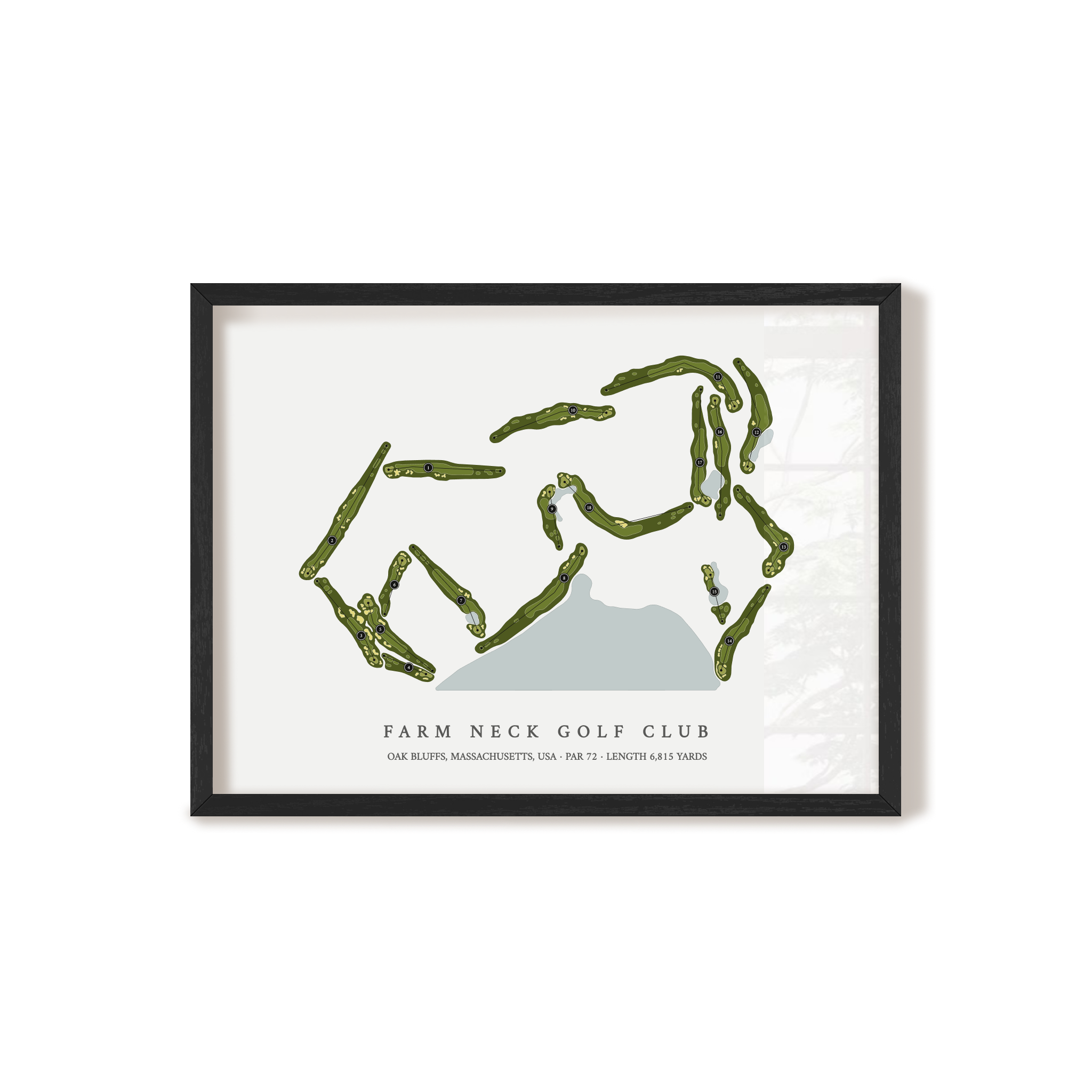 Farm Neck Golf Club | Golf Course Print | Black+Frame