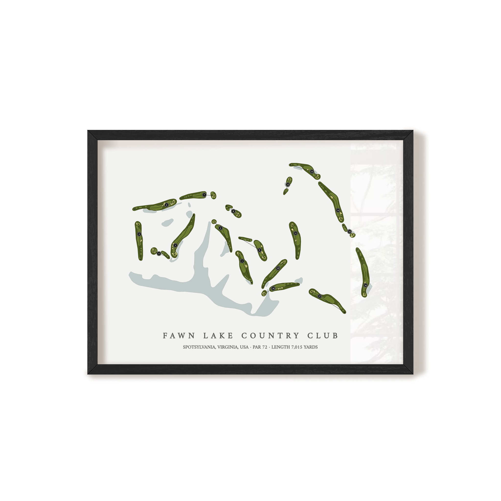 Fawn Lake Country Club | Golf Course Map | Black+Frame