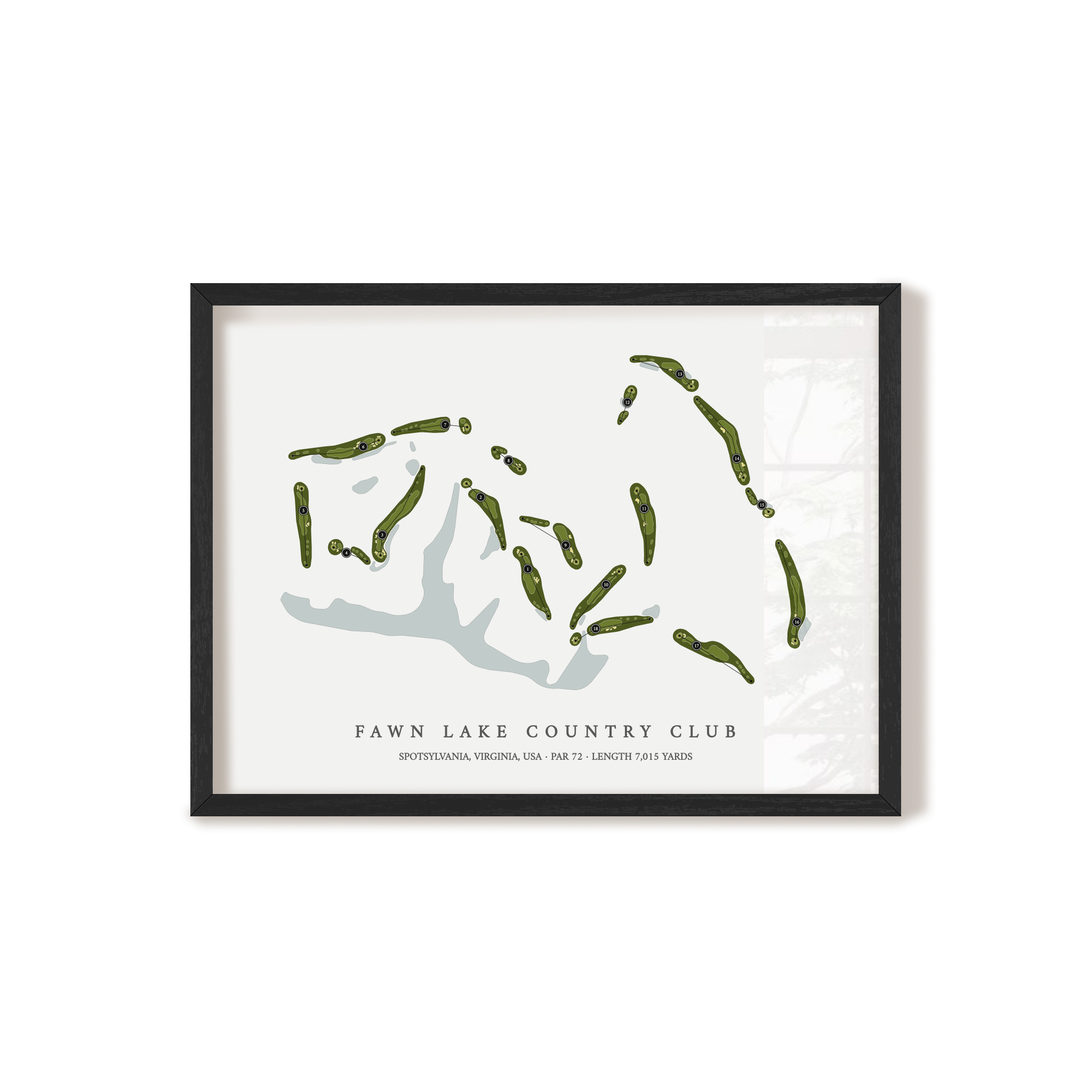 Fawn Lake Country Club | Golf Course Print | Black Frame