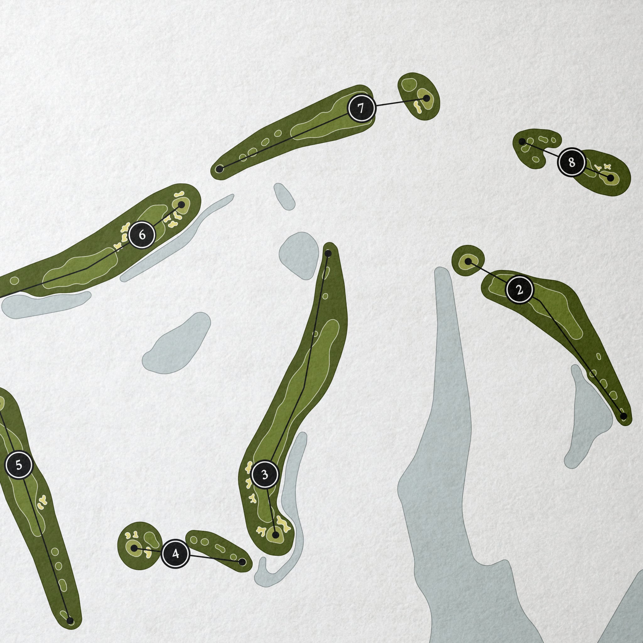 Fawn Lake Country Club | Golf Course Print | Close Up