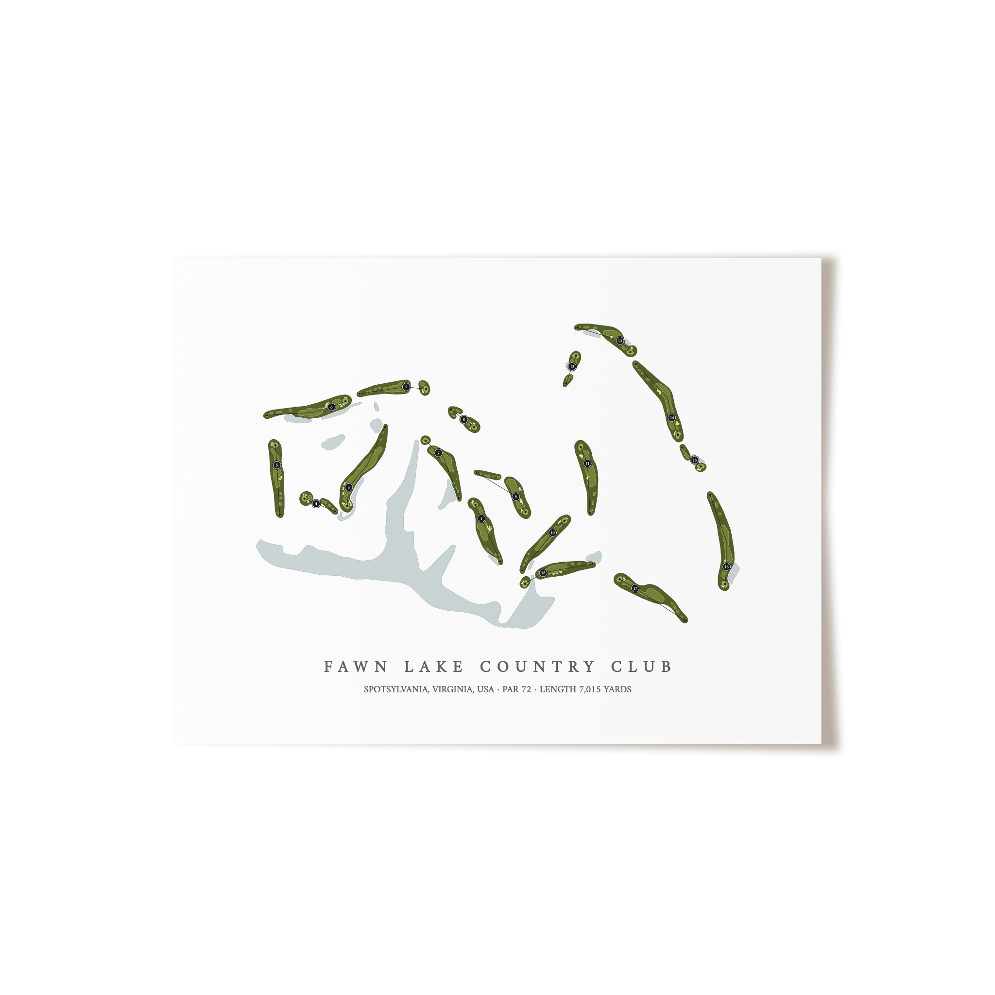 Fawn Lake Country Club | Golf Course Map | Unframed