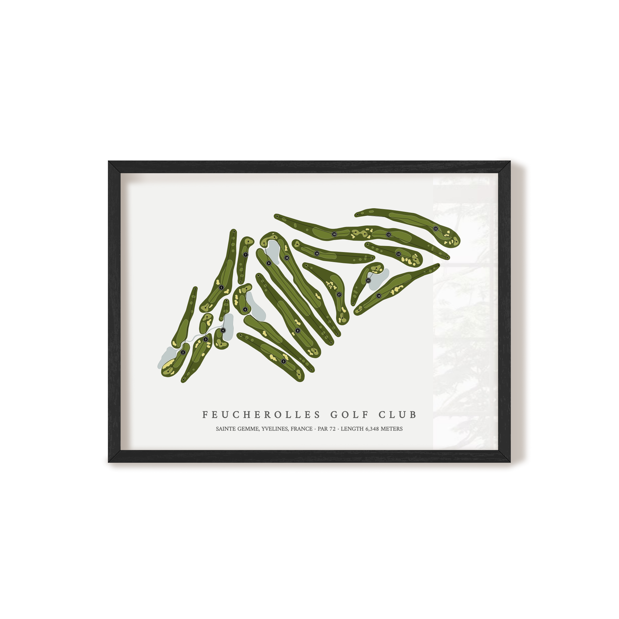 Feucherolles Golf Club | Golf Course Map | Black Frame