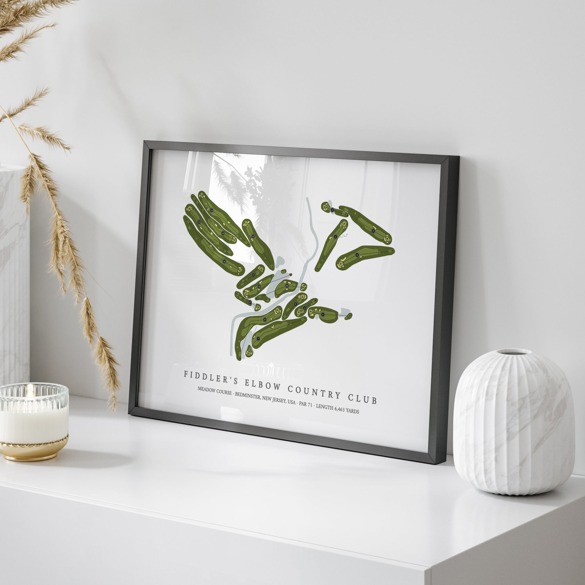 Fiddlers Elbow Country Club - Meadow Course | Golf Course Print | On+Table