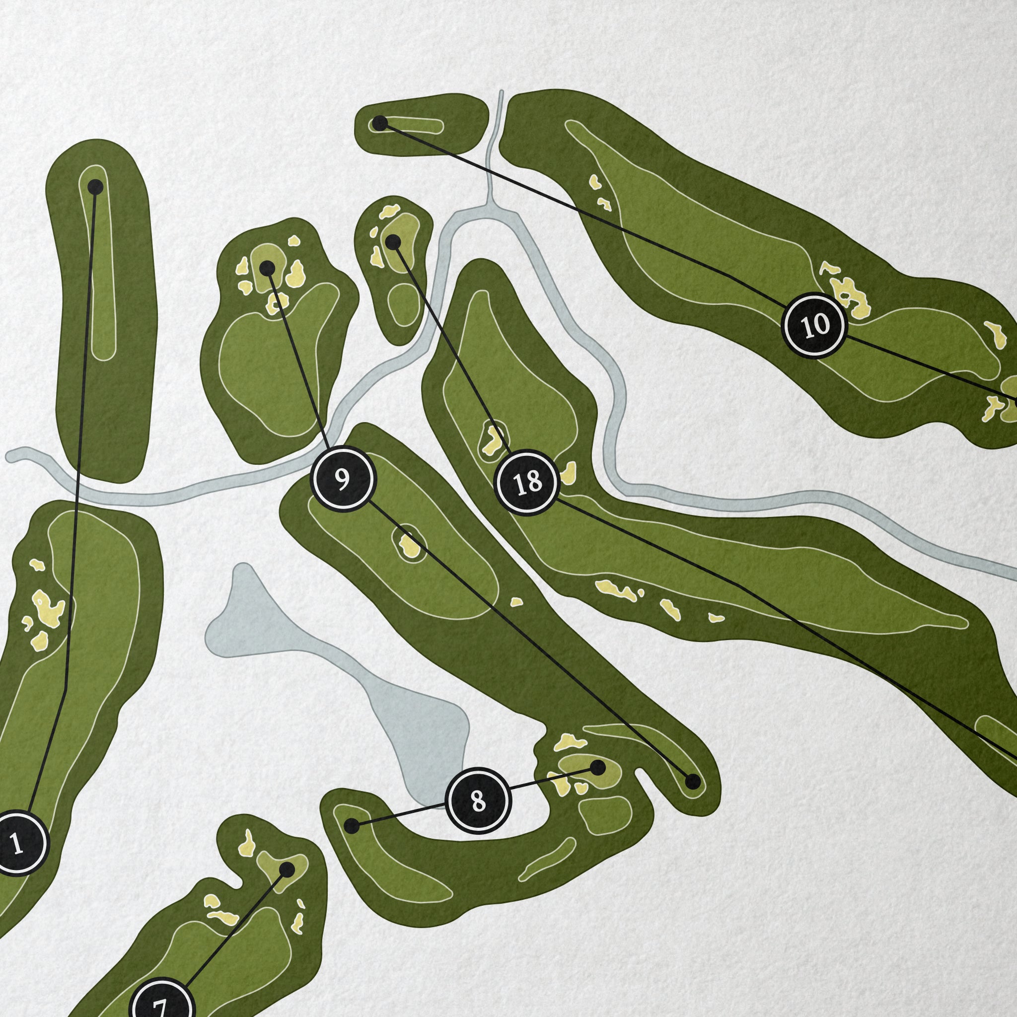 Fields Ranch - East Course | Golf Course Print | Close+Up