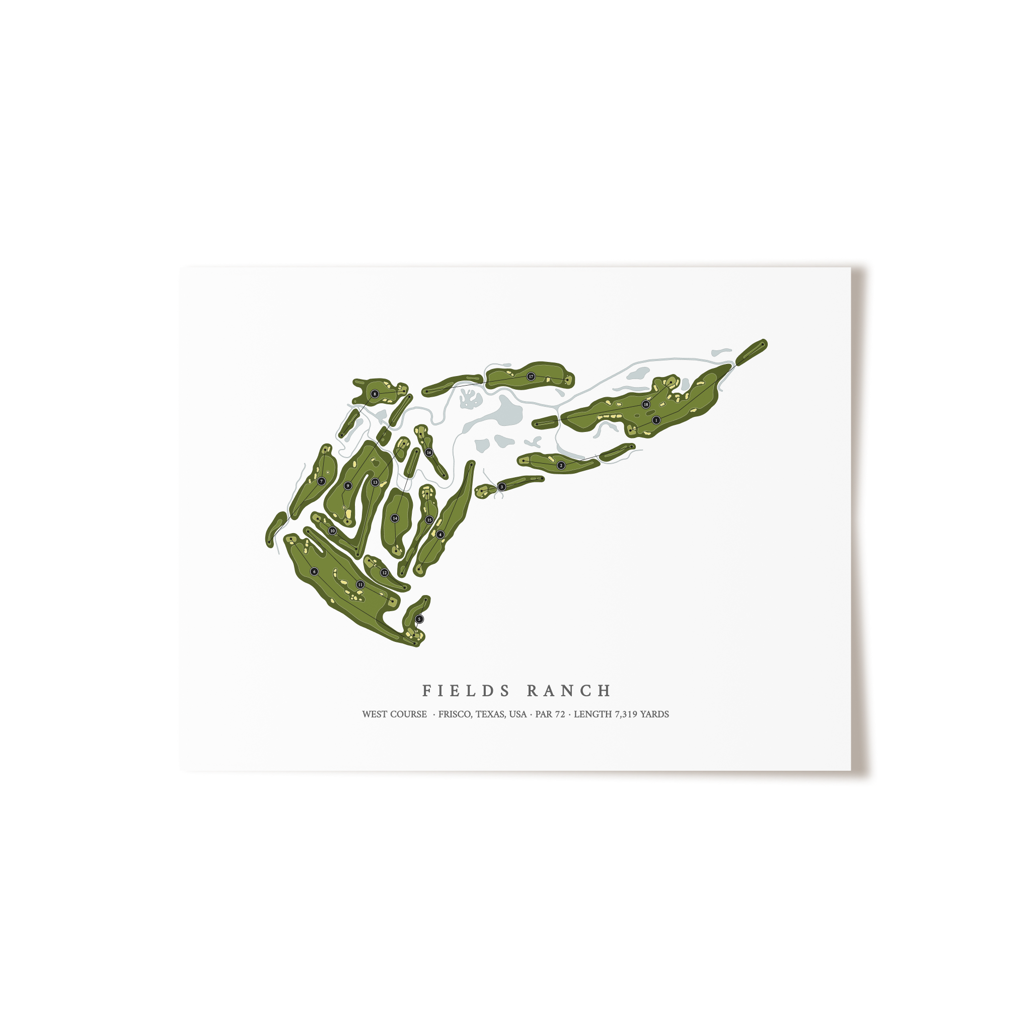 Fields Ranch - West Course | Golf Course Print | Unframed