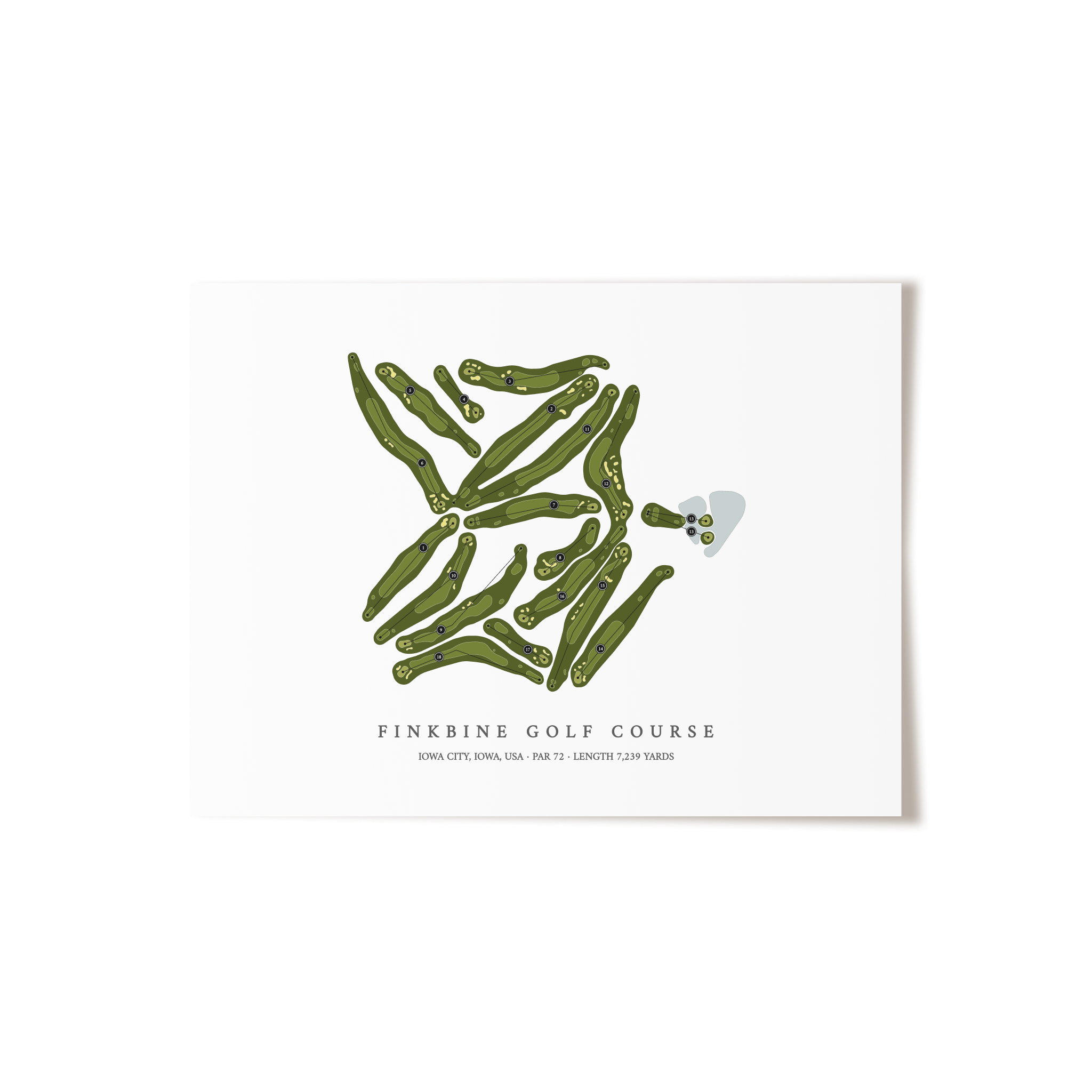 Finkbine Golf Course | Golf Course Map | Unframed