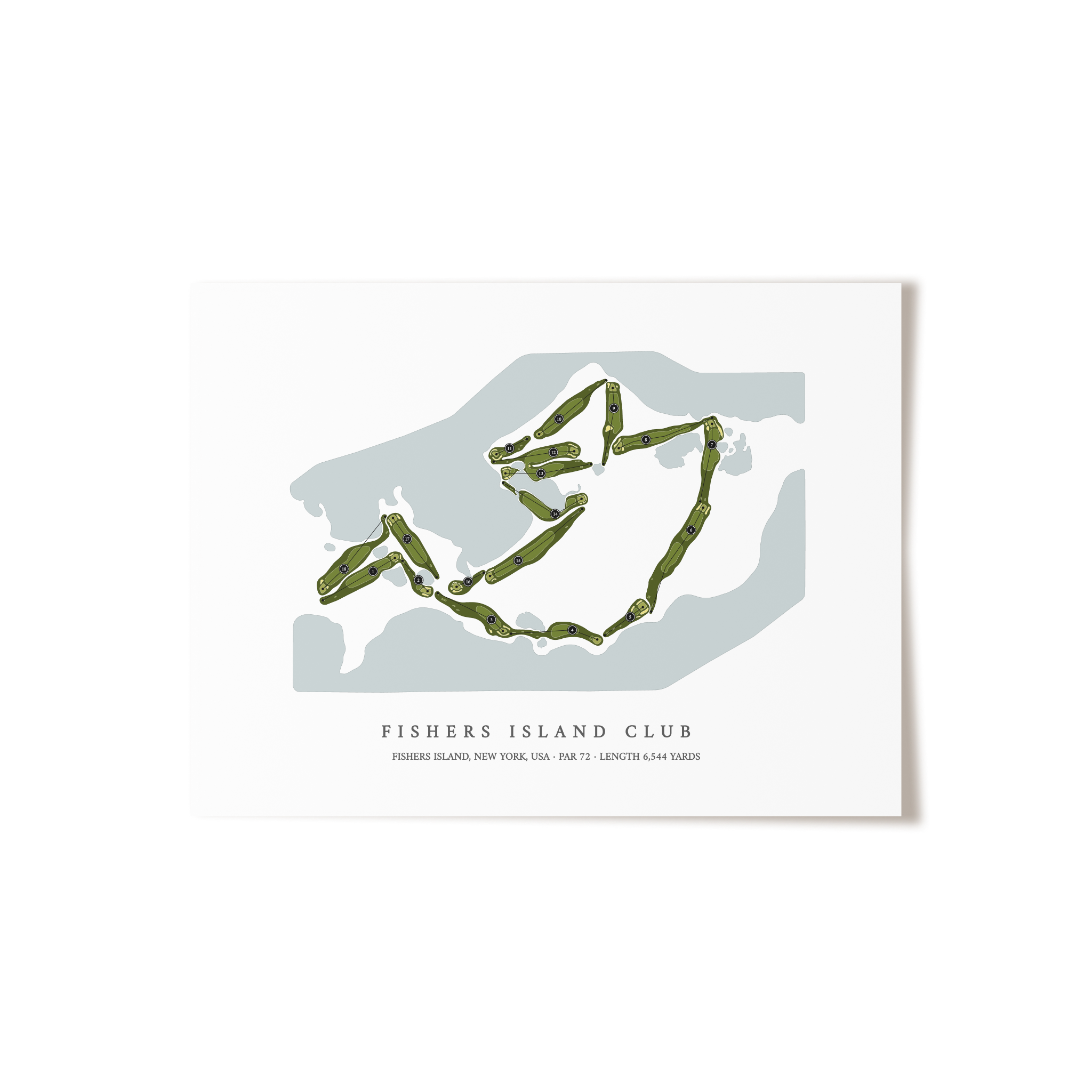 Fishers Island Club | Golf Course Print | Unframed