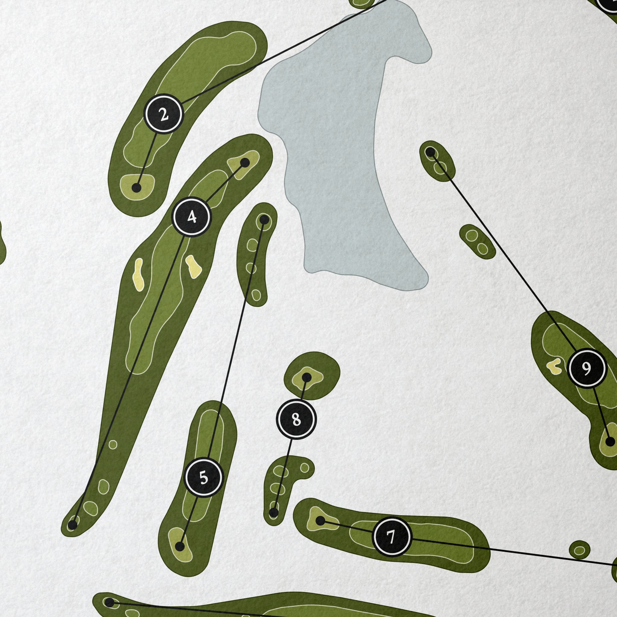 Five Oaks Golf & Country Club | Golf Course Map | Close Up