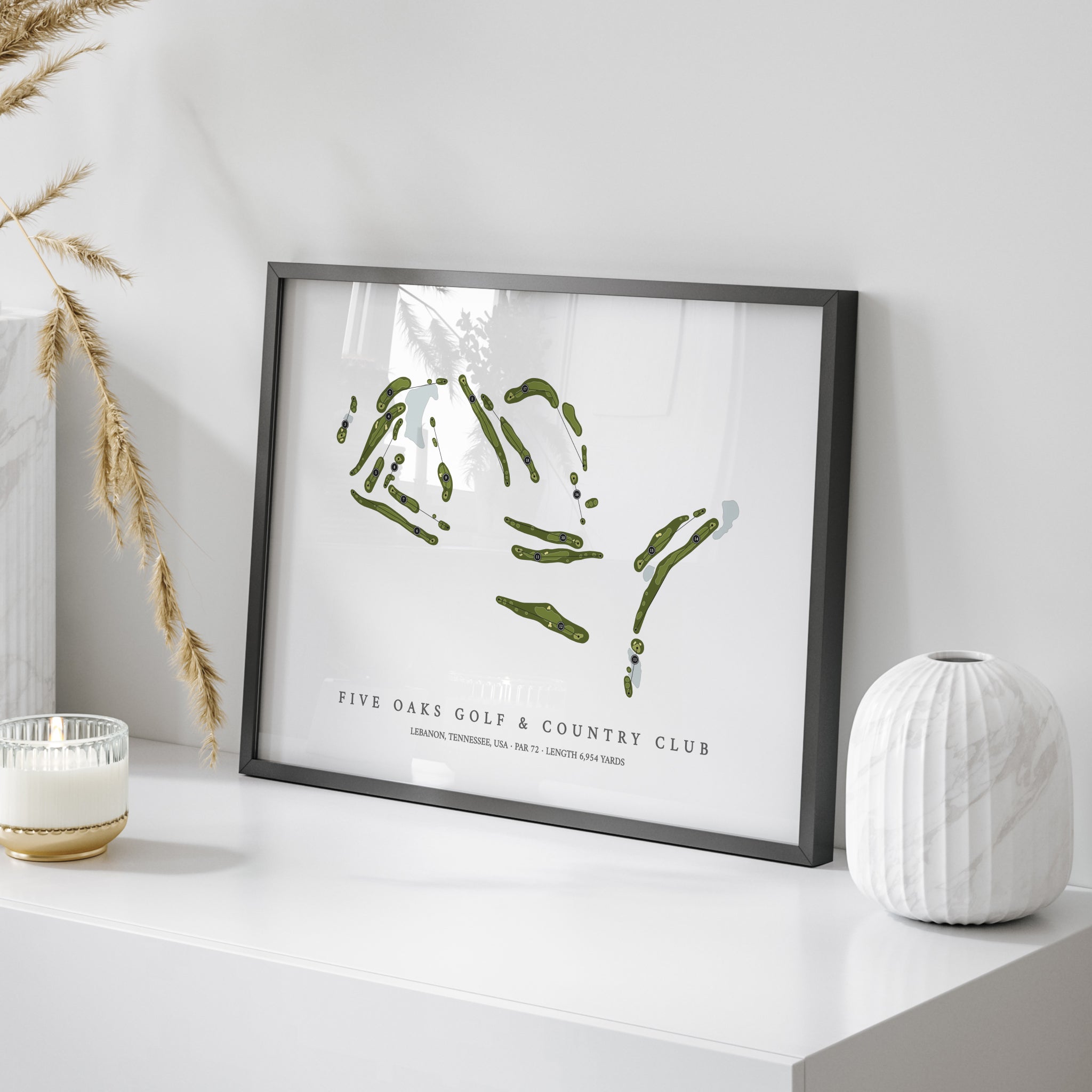 Five Oaks Golf & Country Club | Golf Course Map | On Table