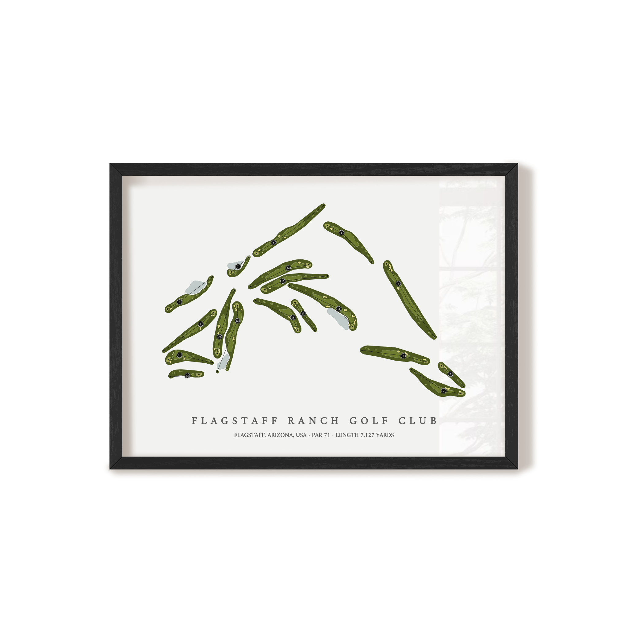 Flagstaff Ranch Golf Club | Golf Course Map | Black Frame