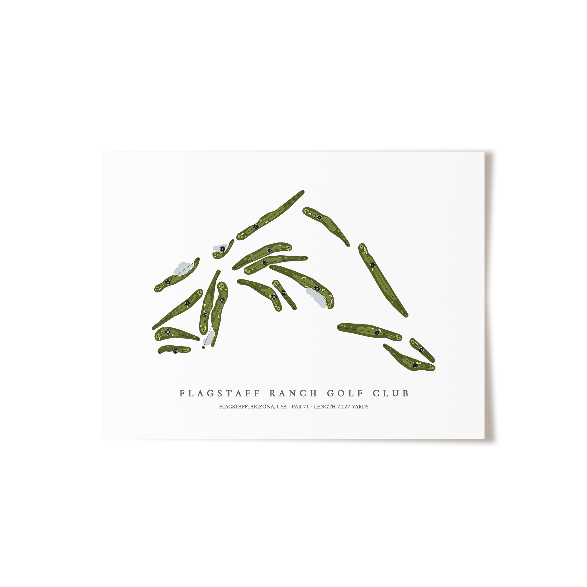 Flagstaff Ranch Golf Club | Golf Course Map | Unframed